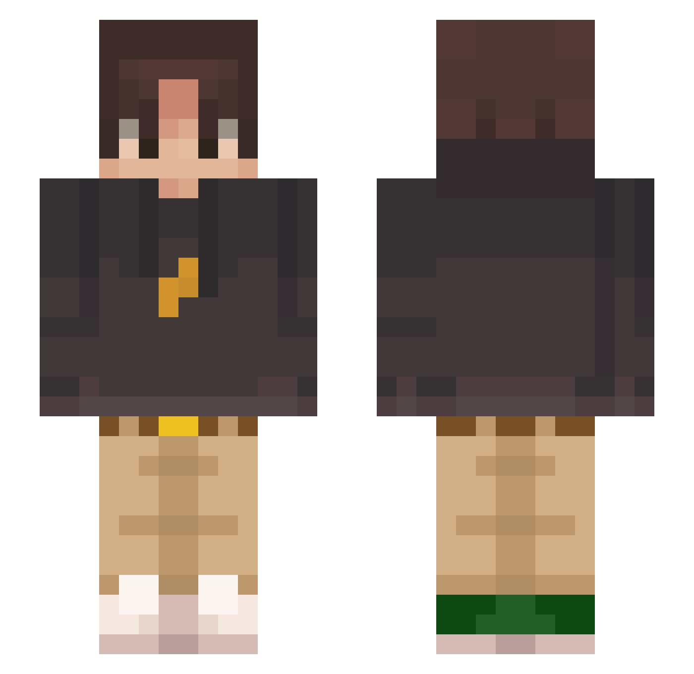ravilevna Minecraft skin, front and back view