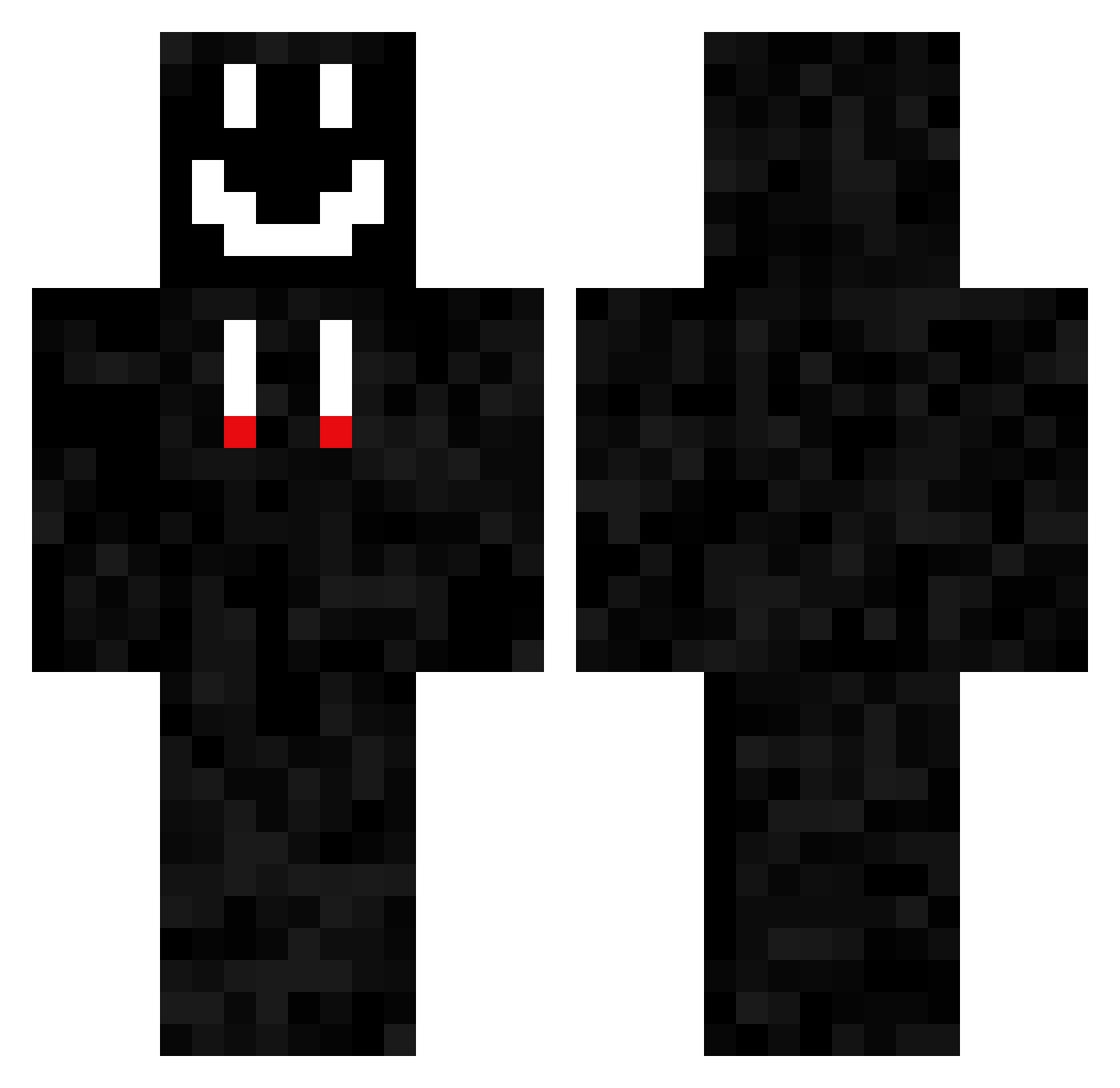 SantaBua Minecraft skin, front and back view