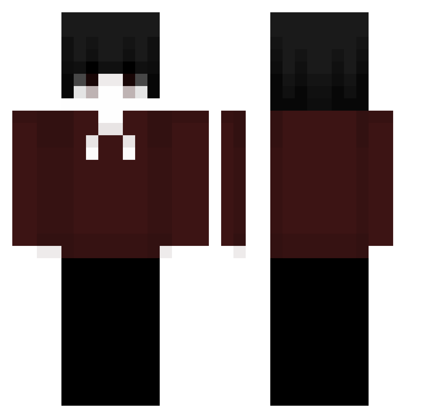 ROL4ND Minecraft skin, front and back view