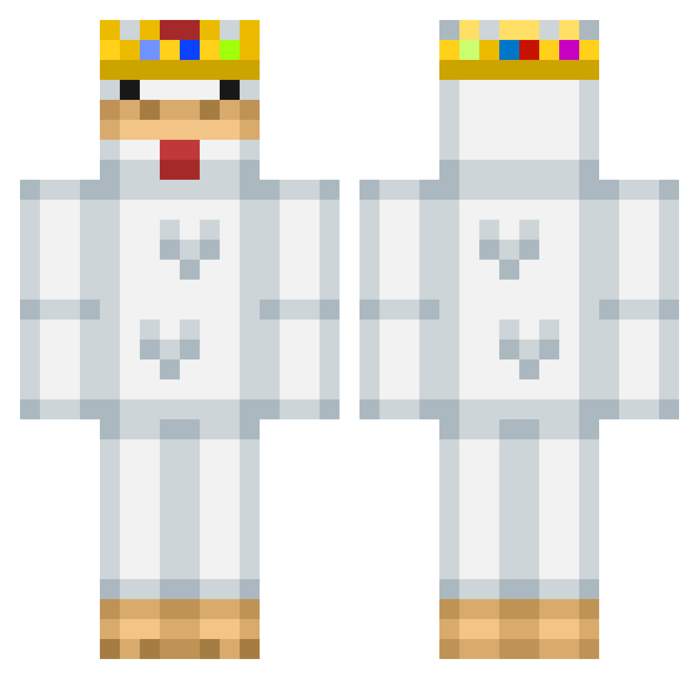 Ramnekaffe Minecraft skin, front and back view