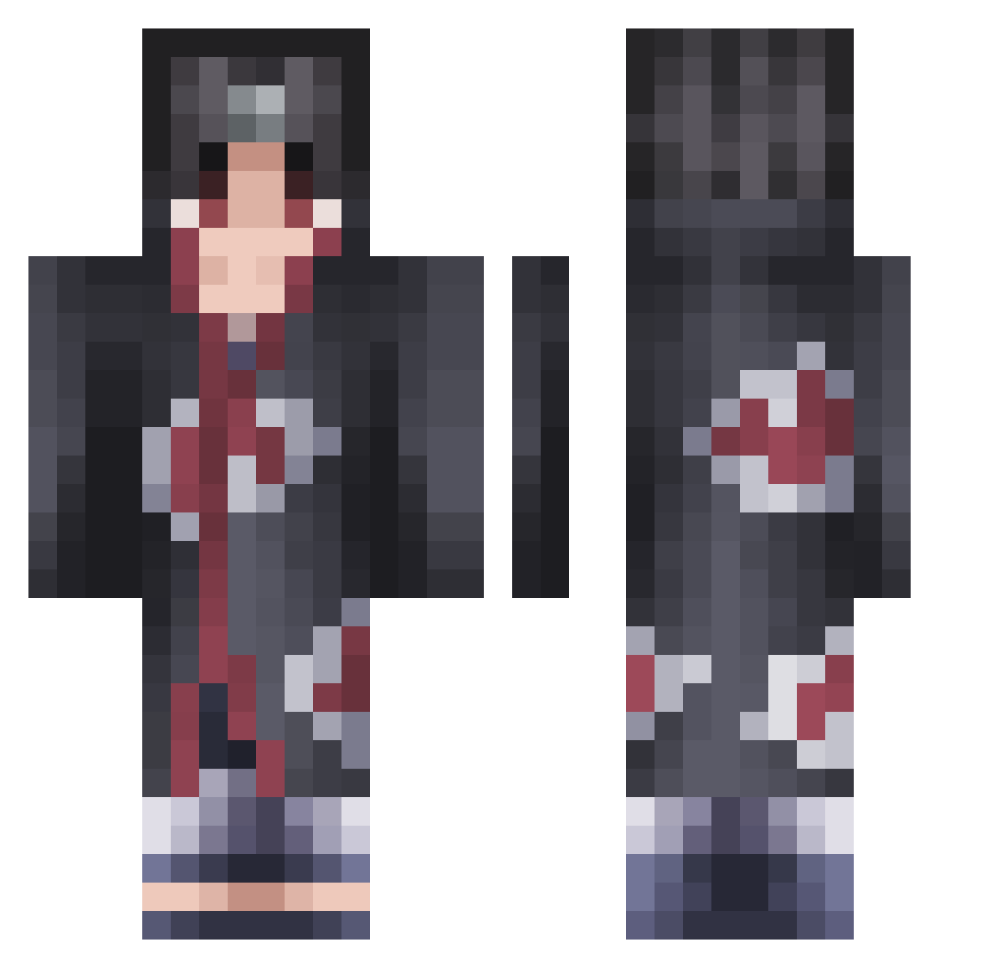 Luke_2012 Minecraft skin, front and back view