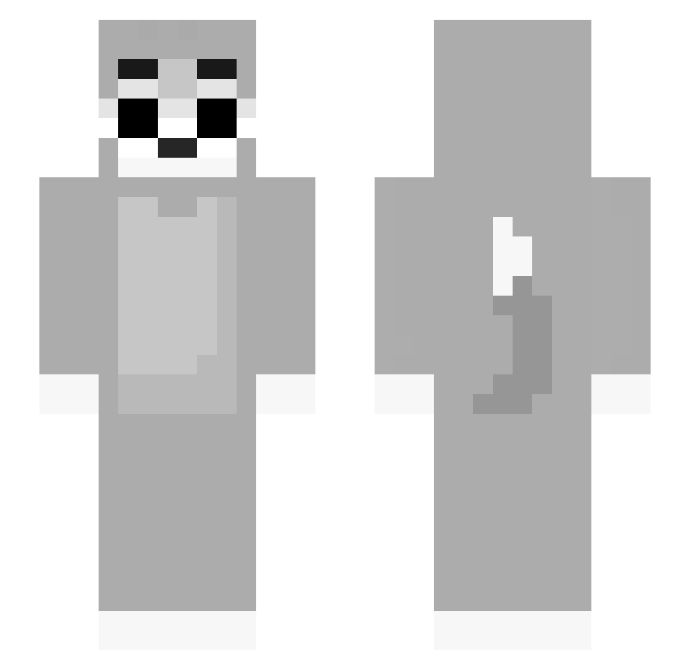 SoIamPo Minecraft skin, front and back view