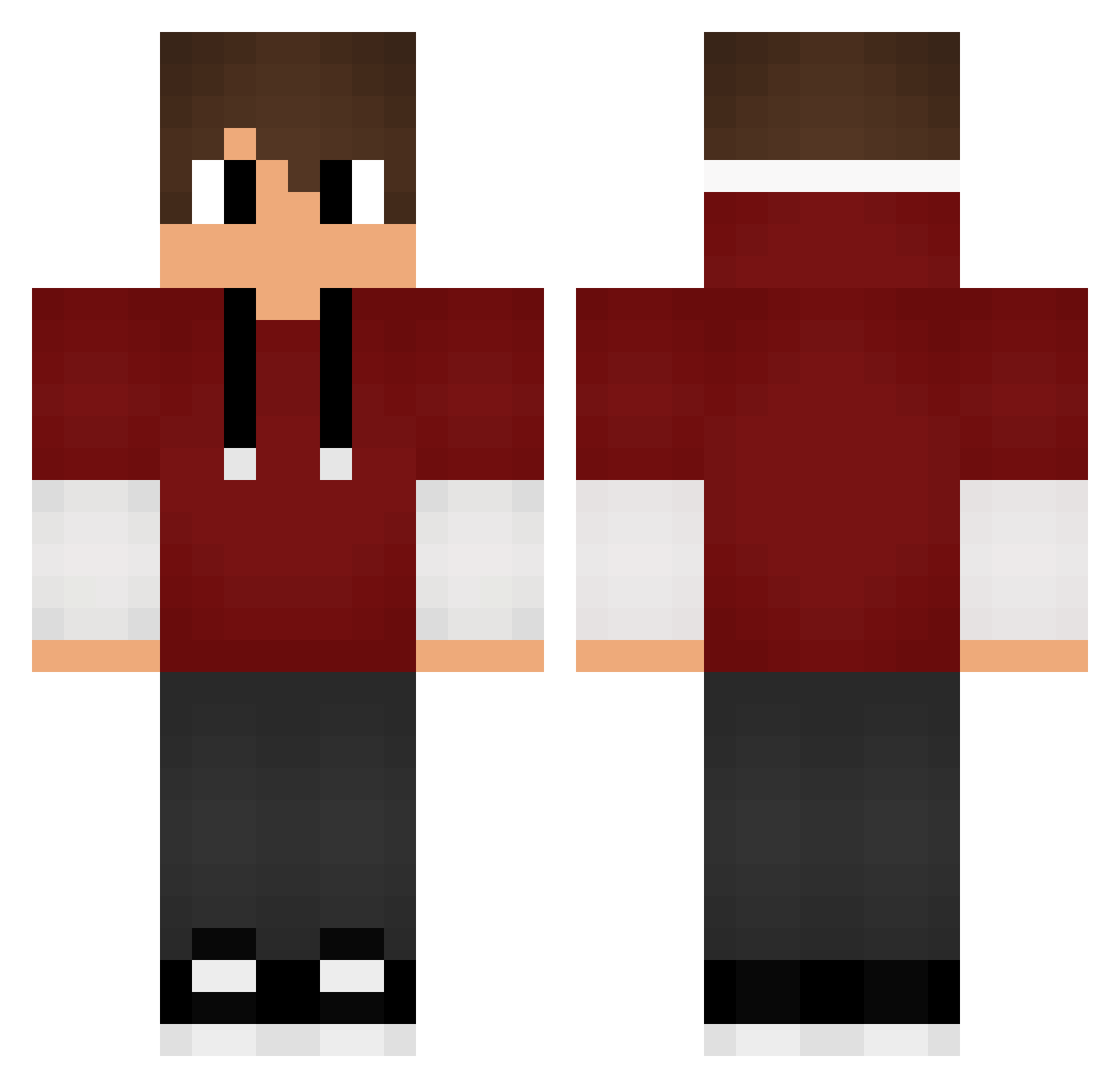 saluteboy Minecraft skin, front and back view