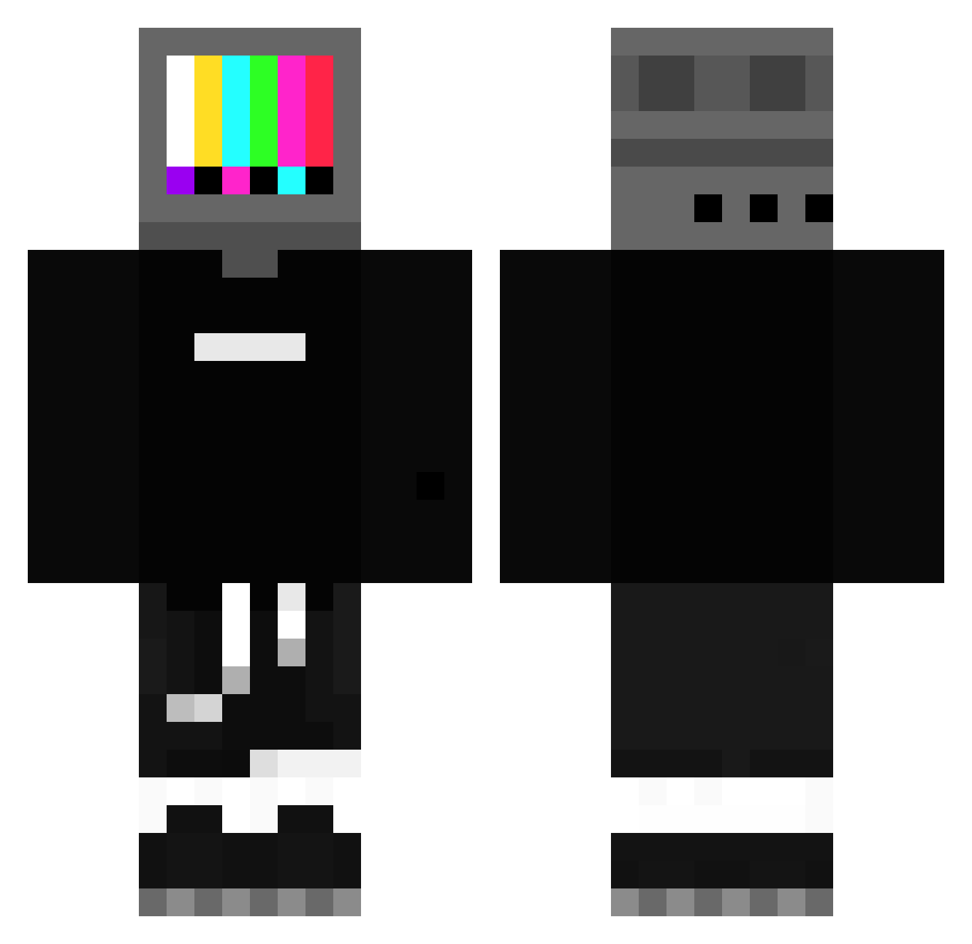 Normalplayer351 Minecraft skin, front and back view