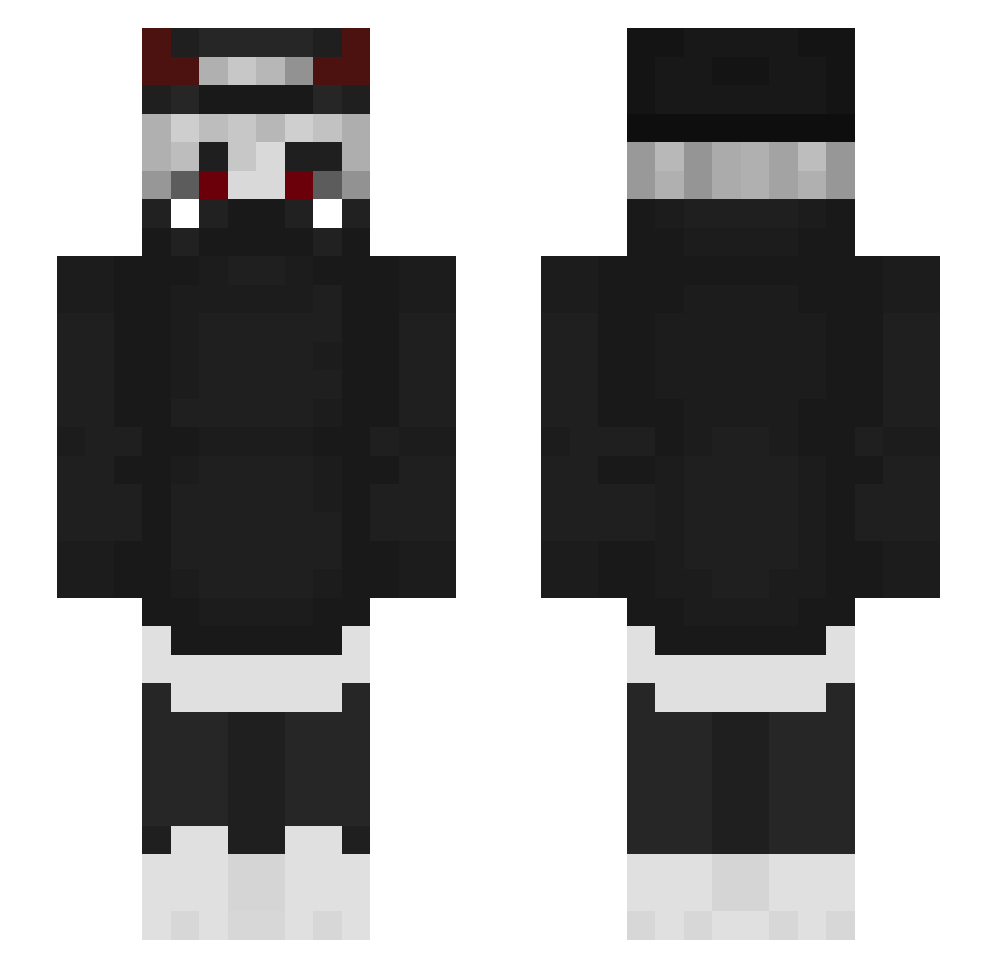 whoischriss Minecraft skin, front and back view