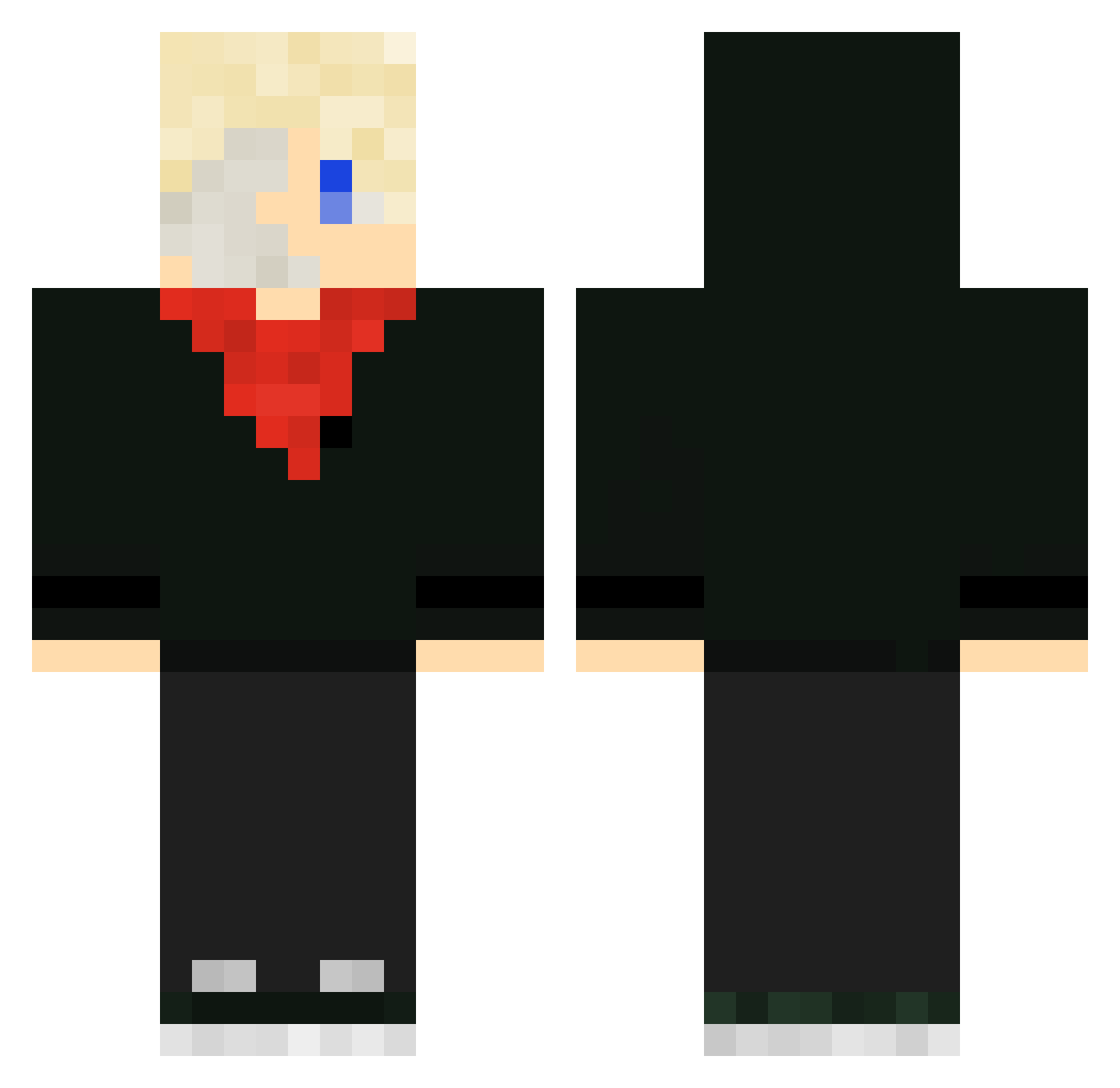 TheGa1axy Minecraft skin, front and back view