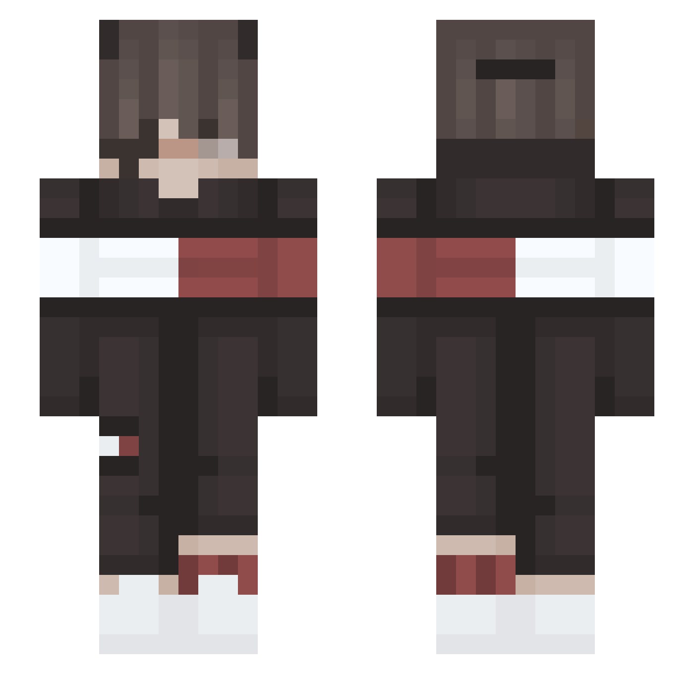 iProximaCentauri Minecraft skin, front and back view