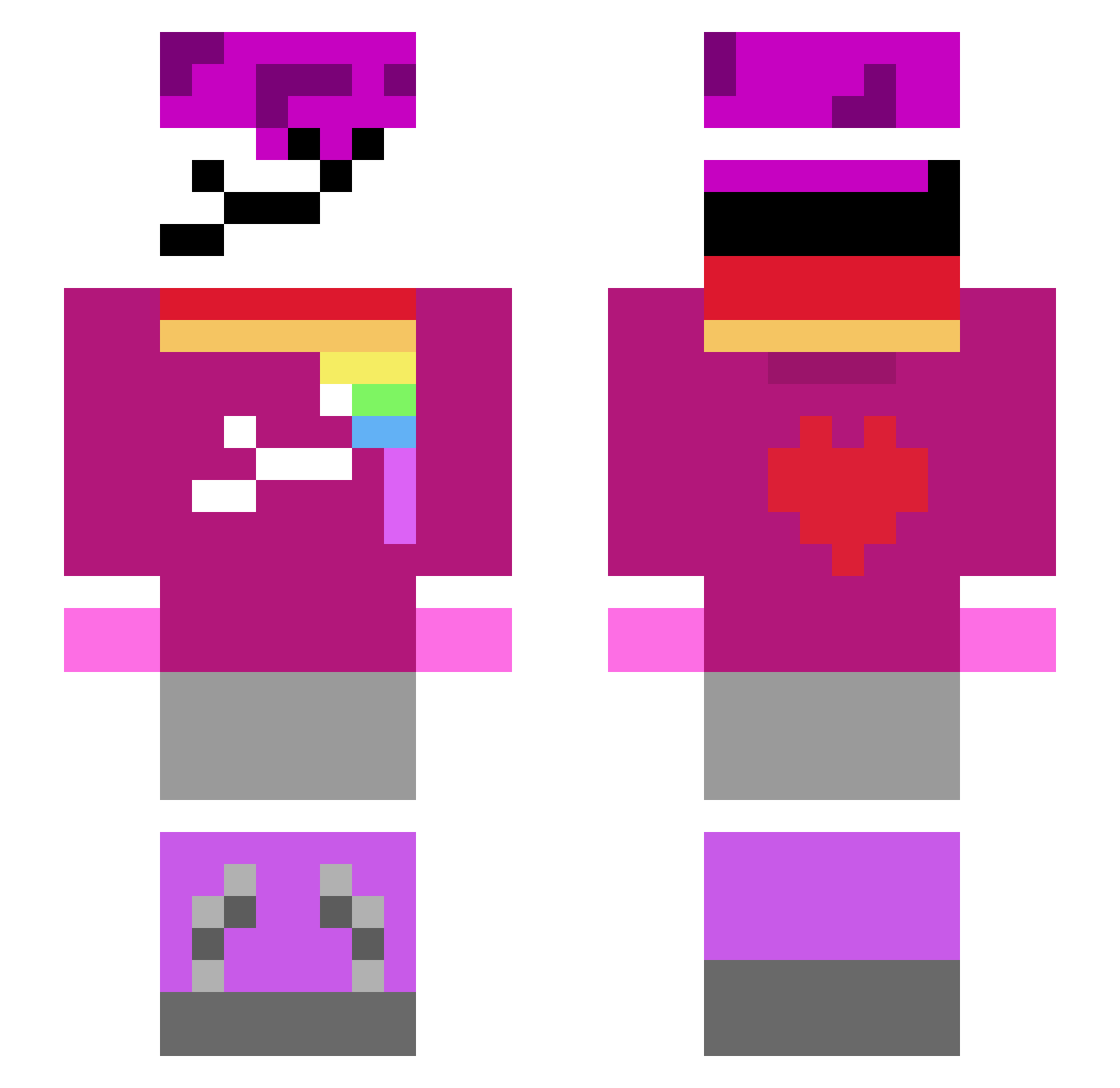 That_Kid_Lynx Minecraft skin, front and back view