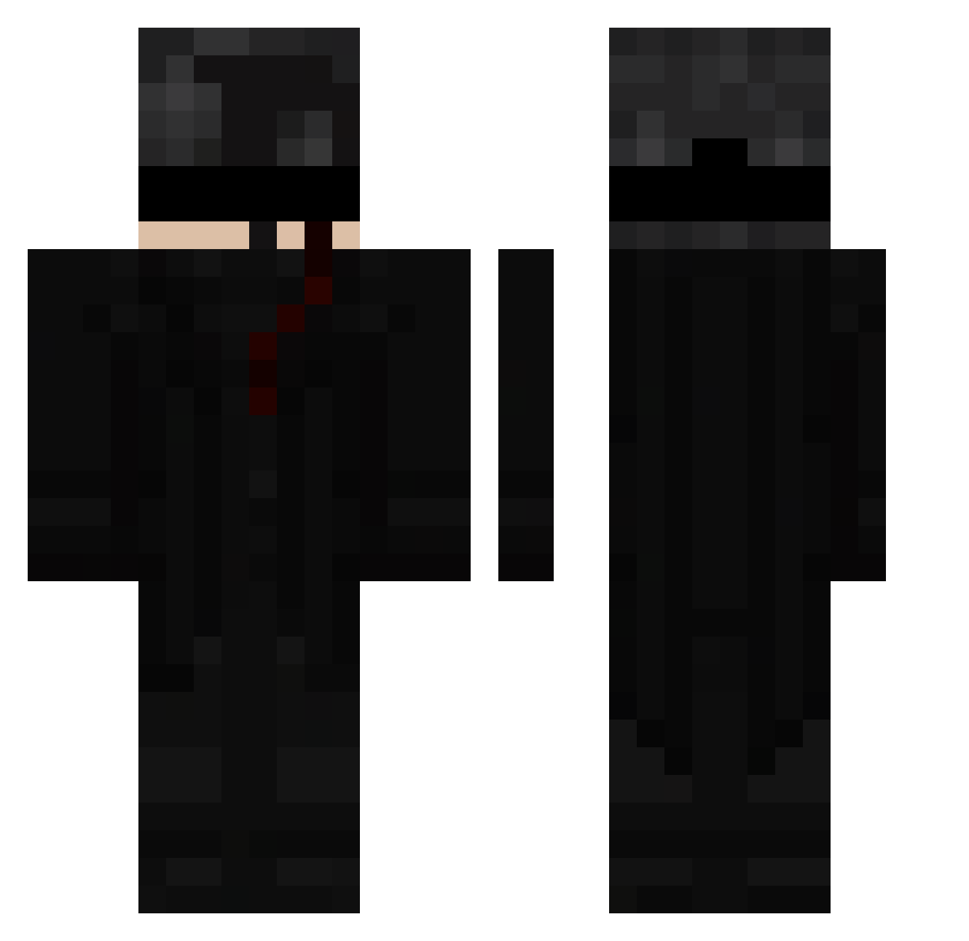 TiStar_ Minecraft skin, front and back view