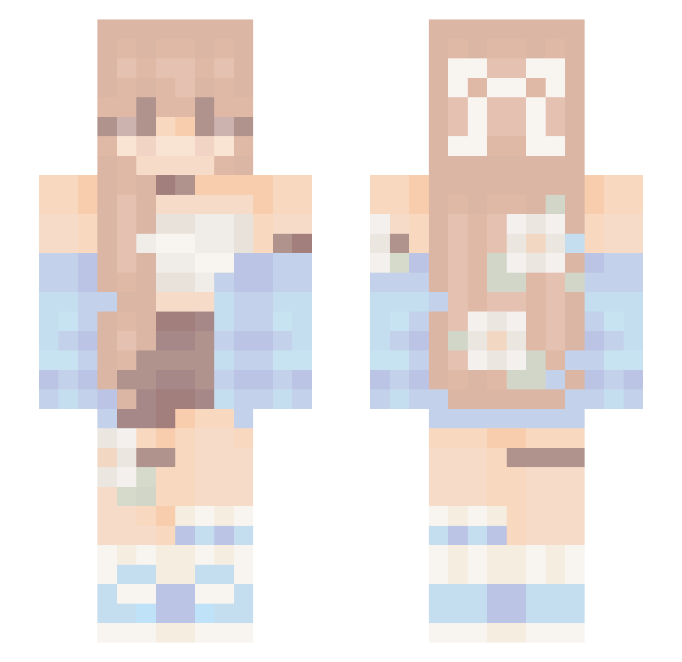 miku772 Minecraft skin, front and back view