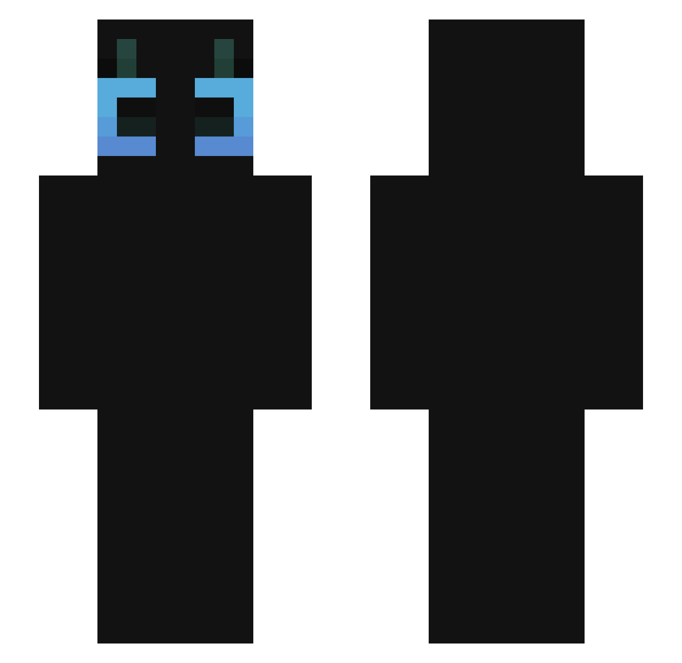 Starb0rne Minecraft skin, front and back view