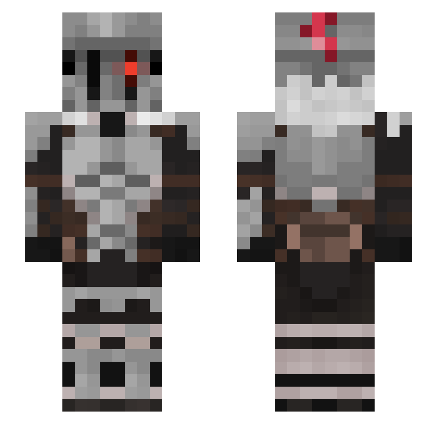 ArCane_ClowN Minecraft skin, front and back view