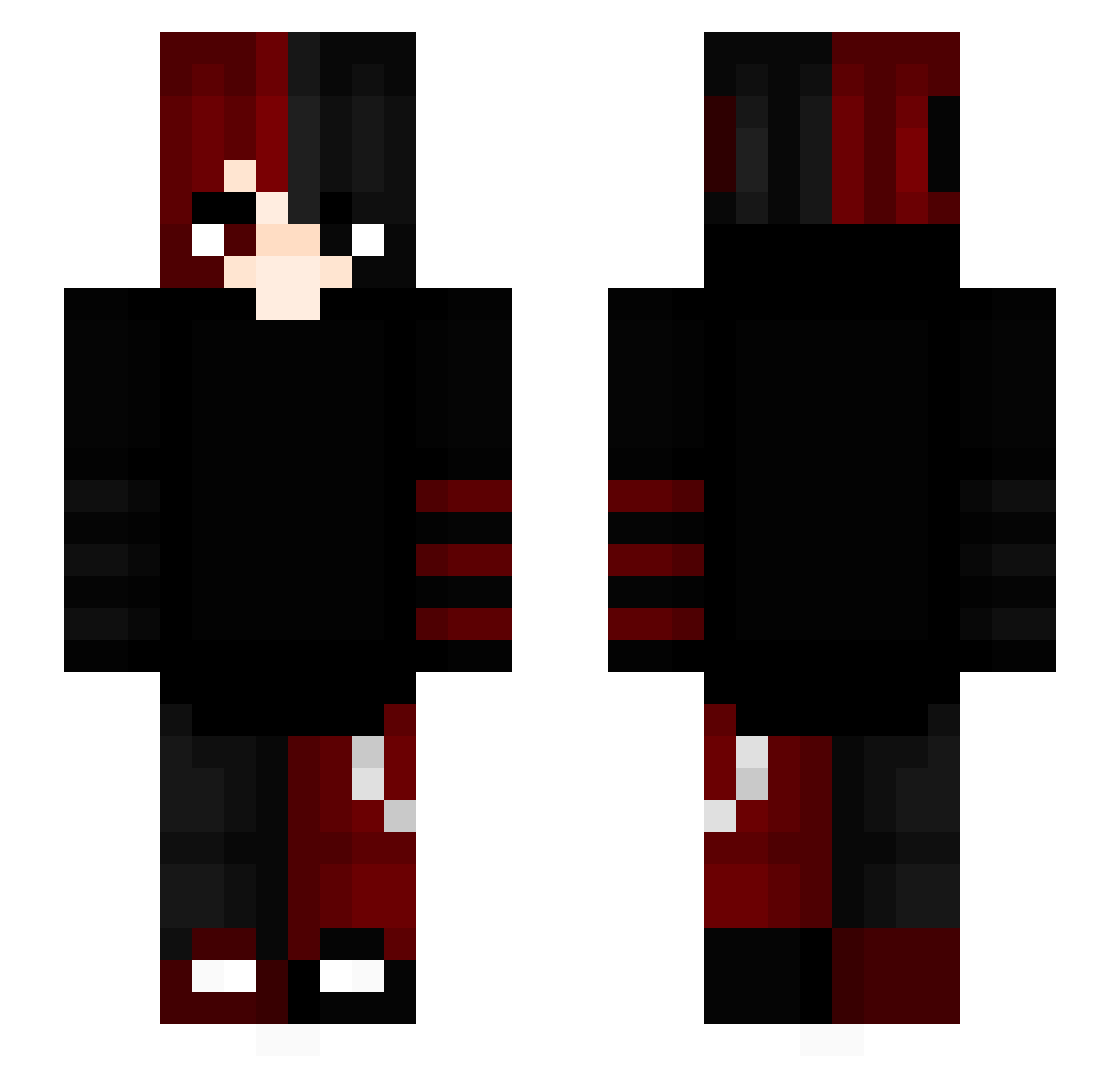 Shara Minecraft skin, front and back view