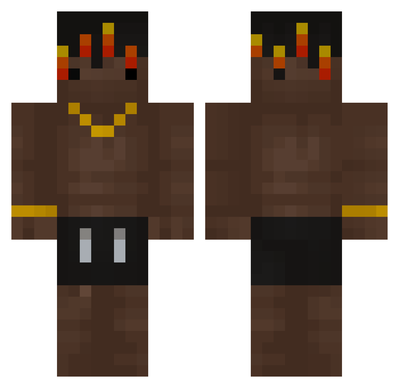 ZW_HACZ Minecraft skin, front and back view