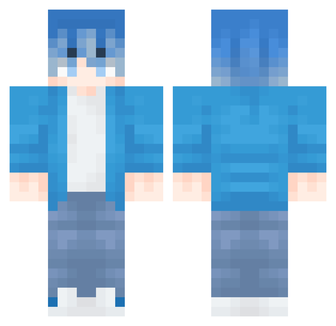 T_Xuanyue Minecraft skin, front and back view
