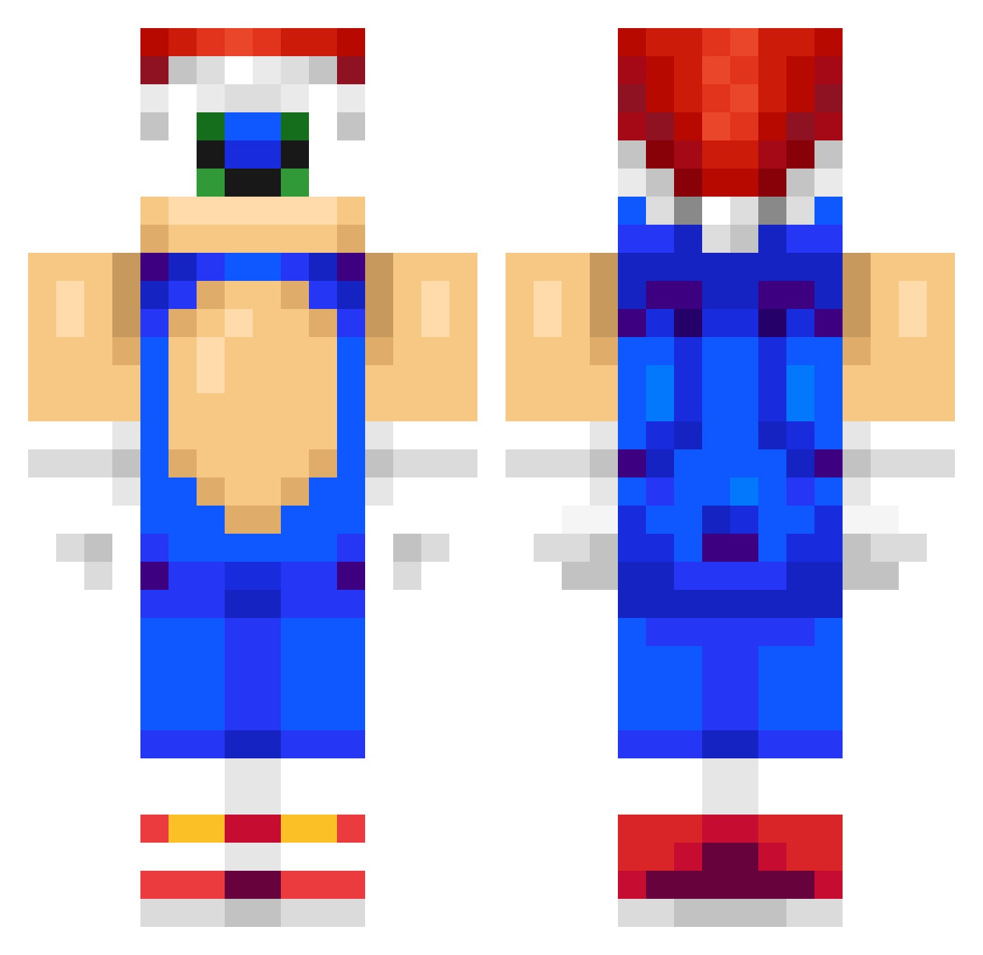 qerockn8 Minecraft skin, front and back view