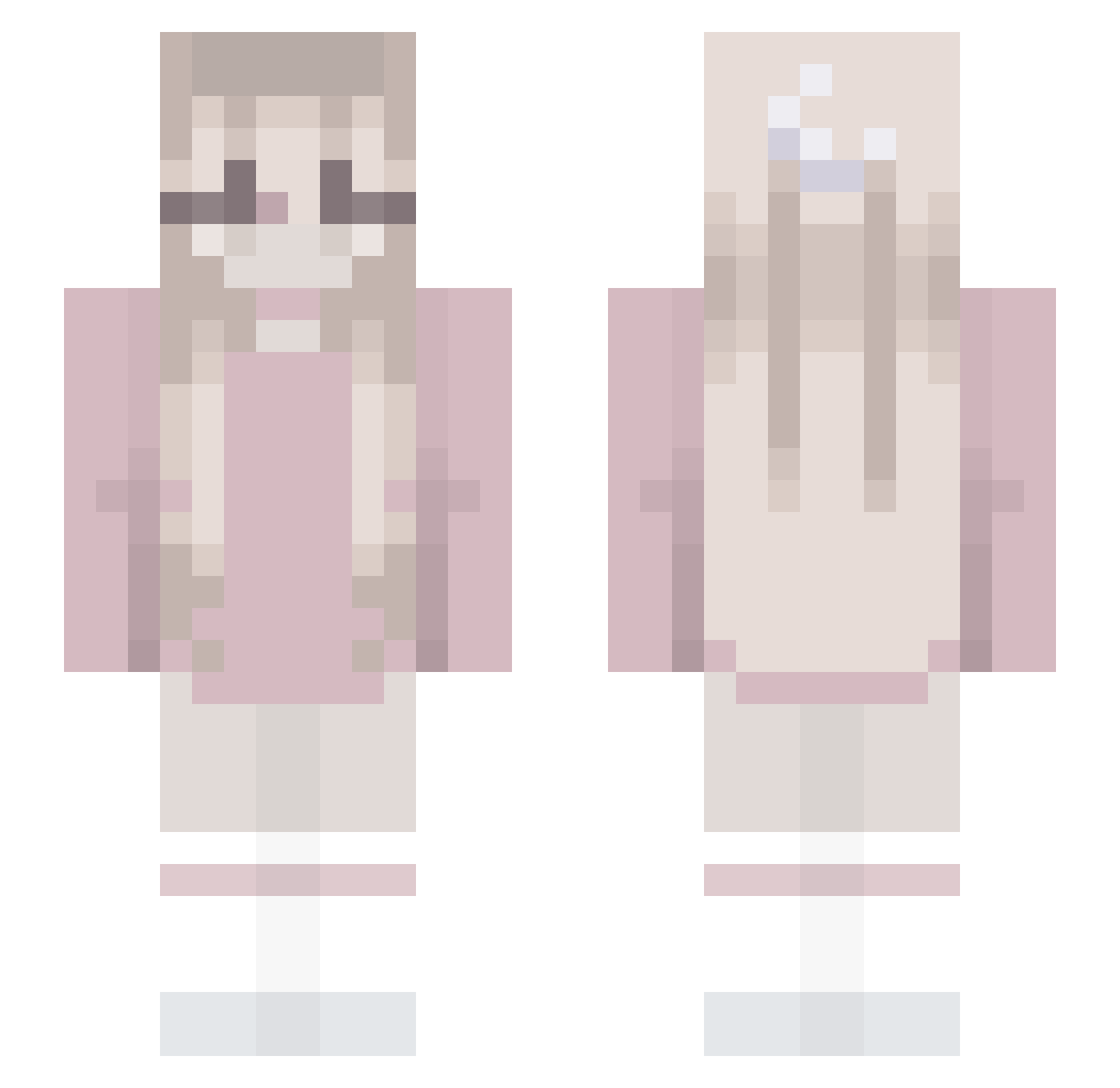 paauline Minecraft skin, front and back view