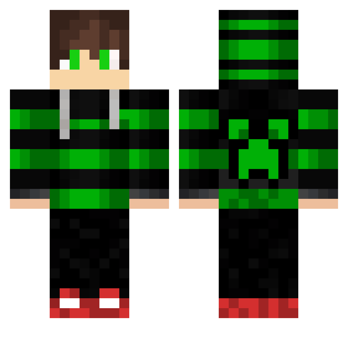 sasha_121314 Minecraft skin, front and back view