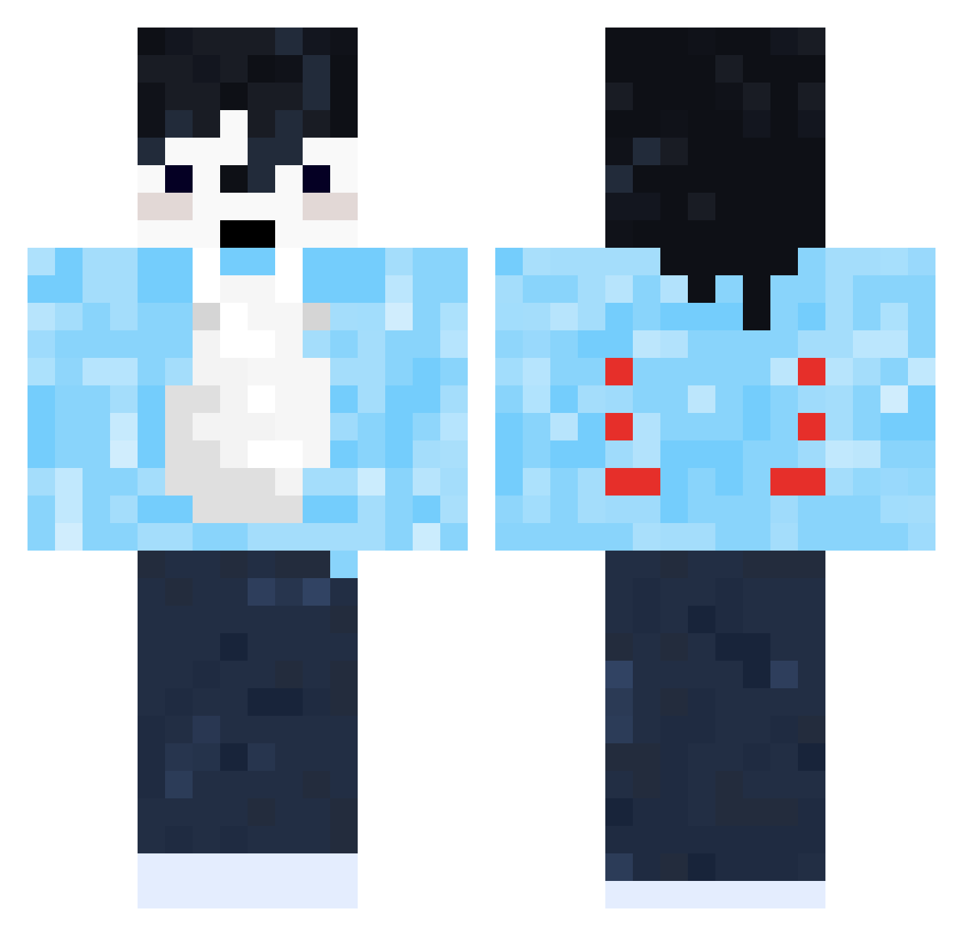 Frost_57 Minecraft skin, front and back view