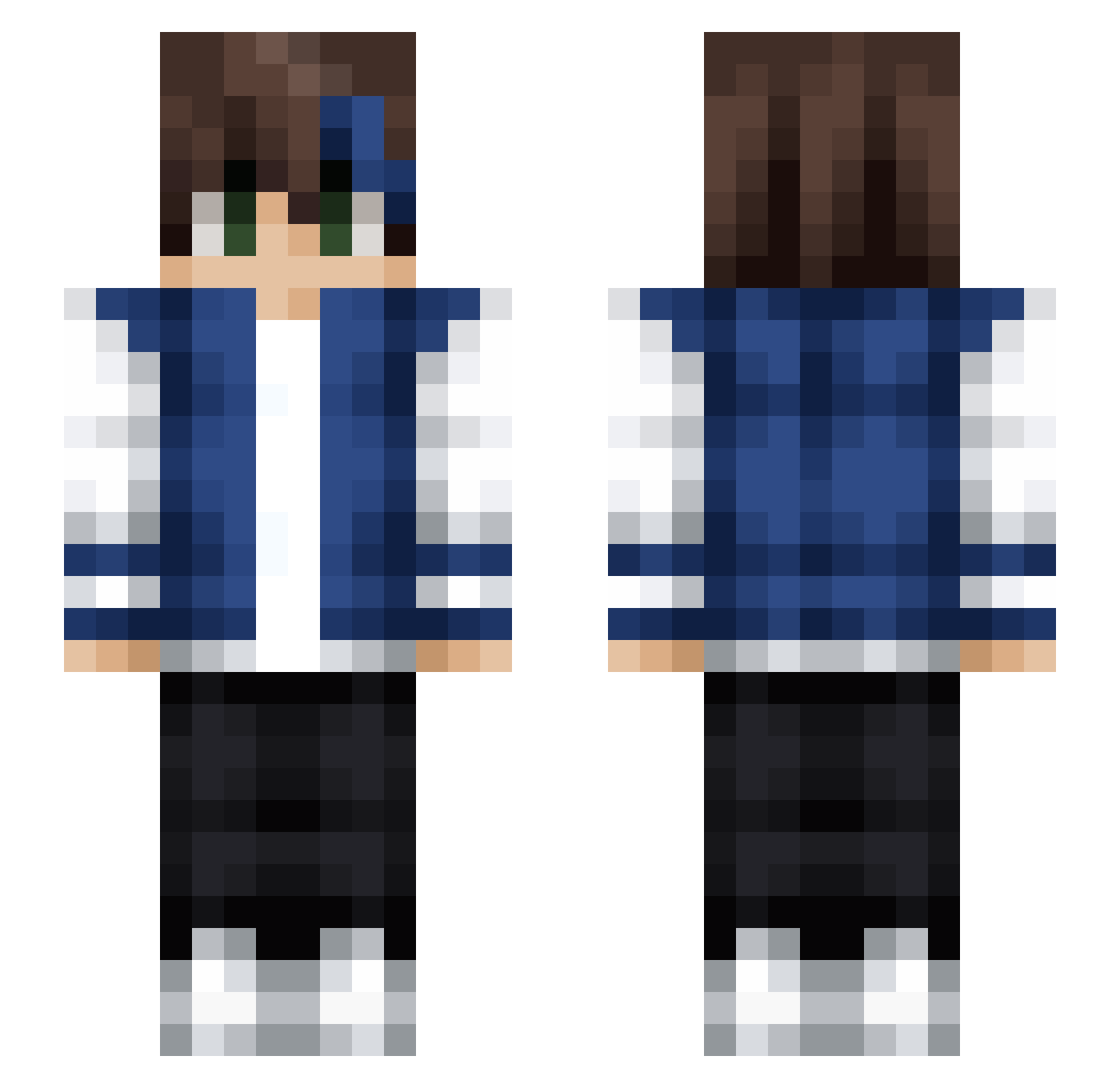 Ranzzq7 Minecraft skin, front and back view