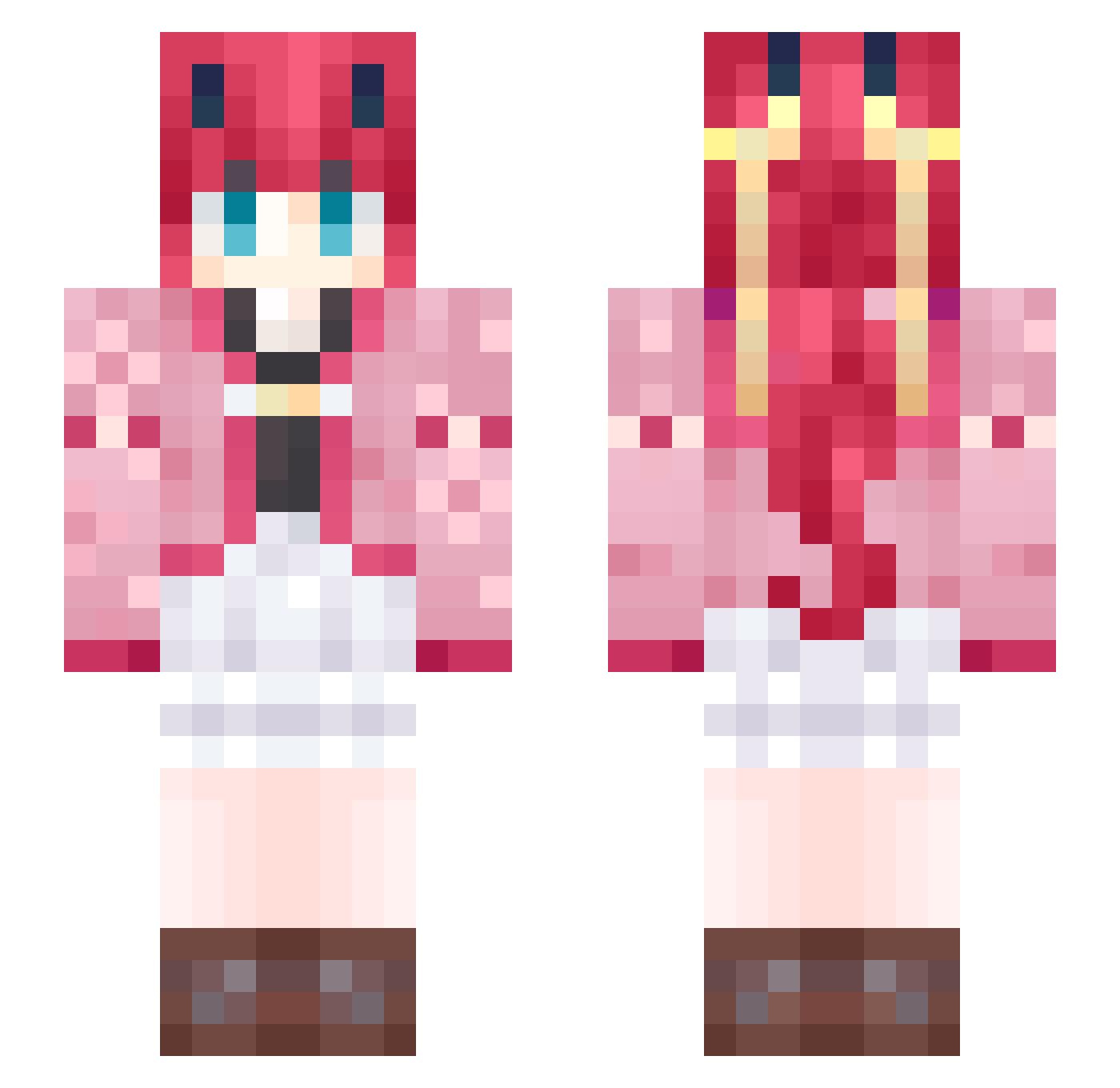 Viboya Minecraft skin, front and back view