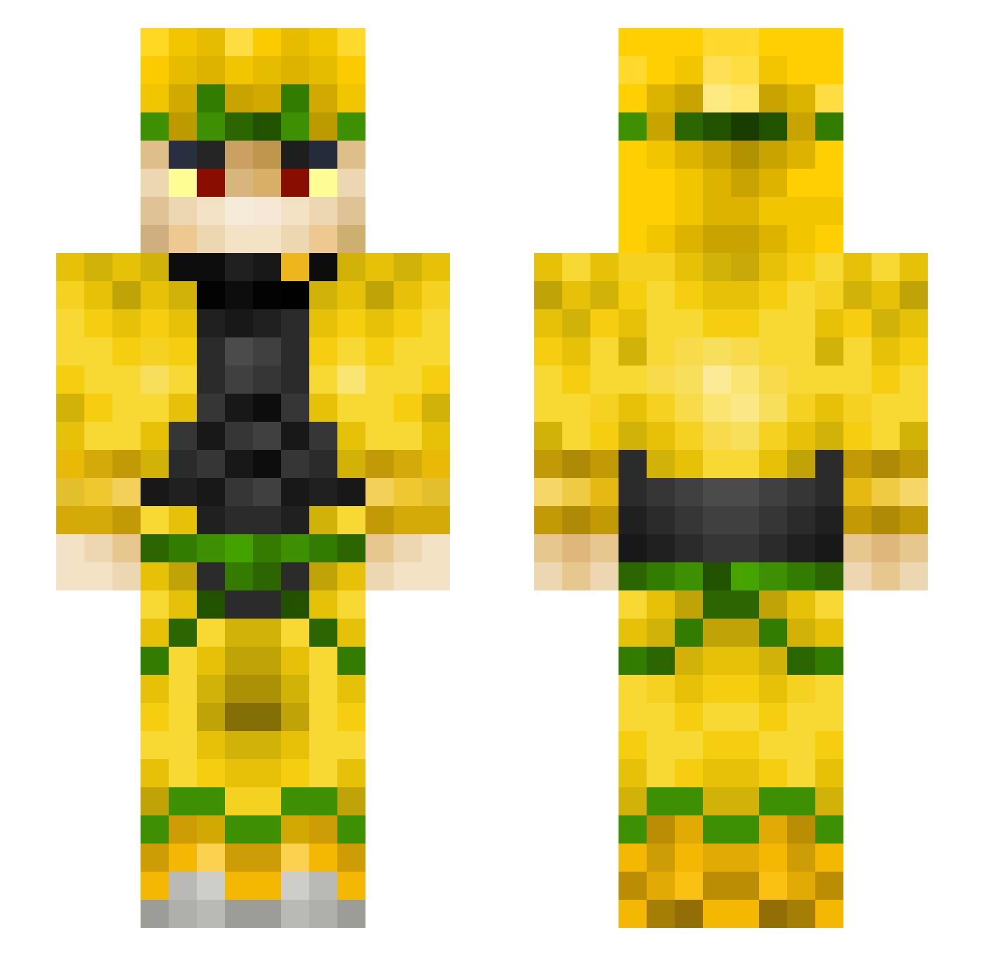 eggy_in11 Minecraft skin, front and back view