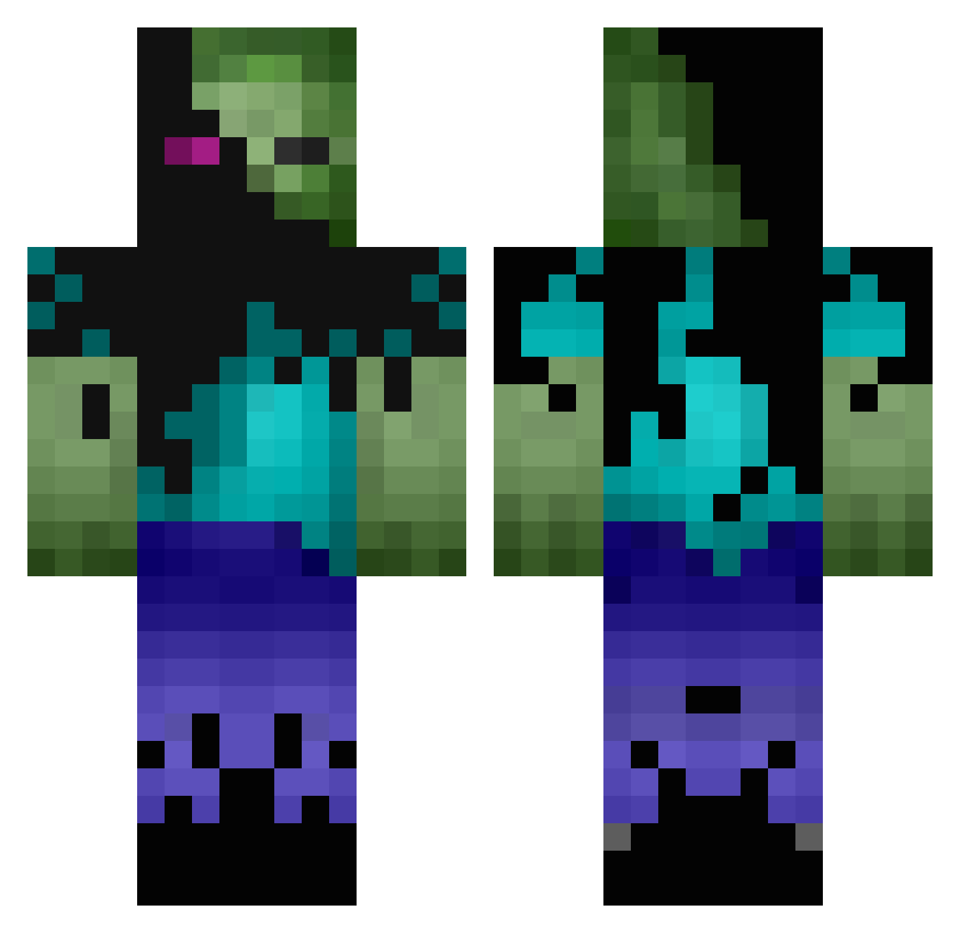 _mobZZ_ Minecraft skin, front and back view
