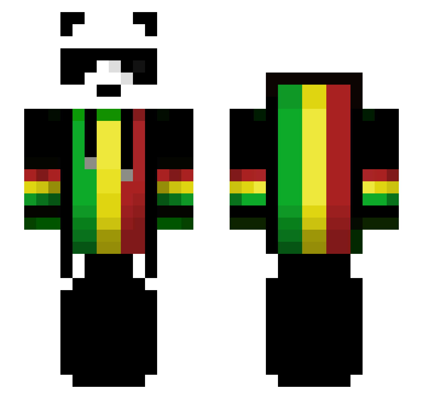 MelloW_Blood Minecraft skin, front and back view