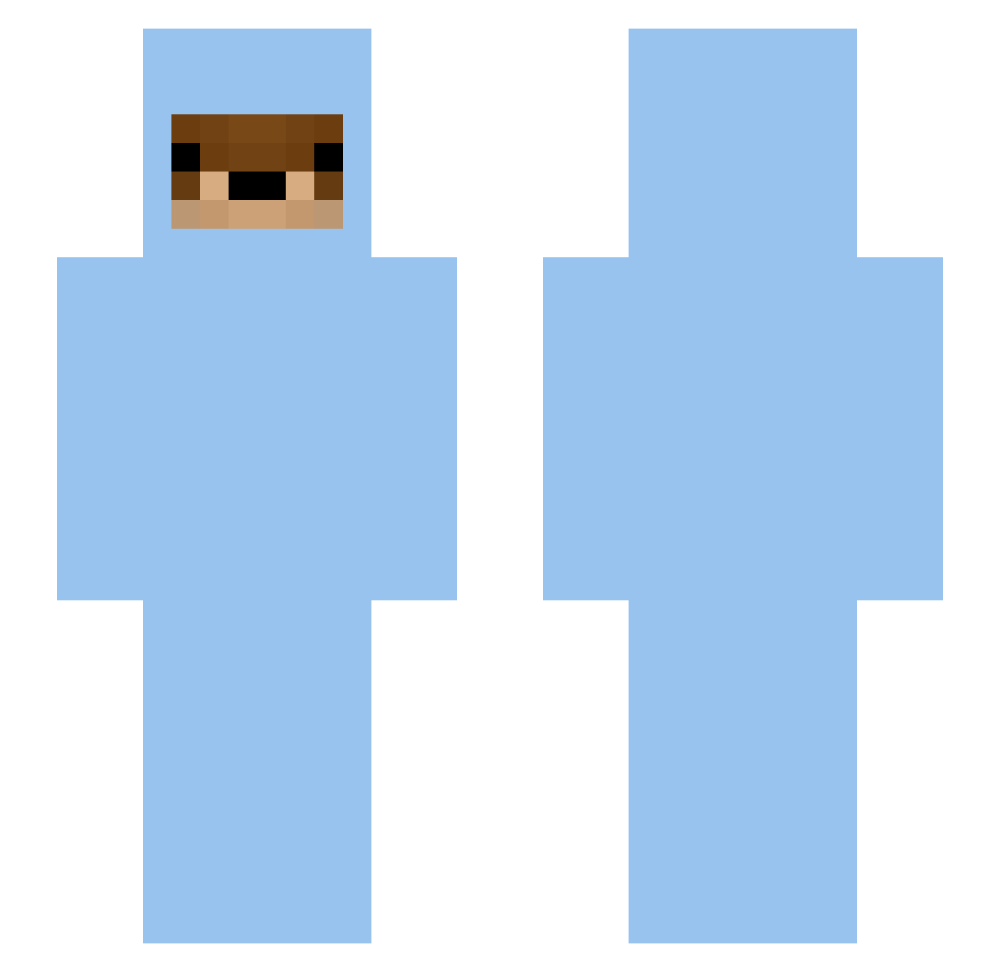 slaer Minecraft skin, front and back view