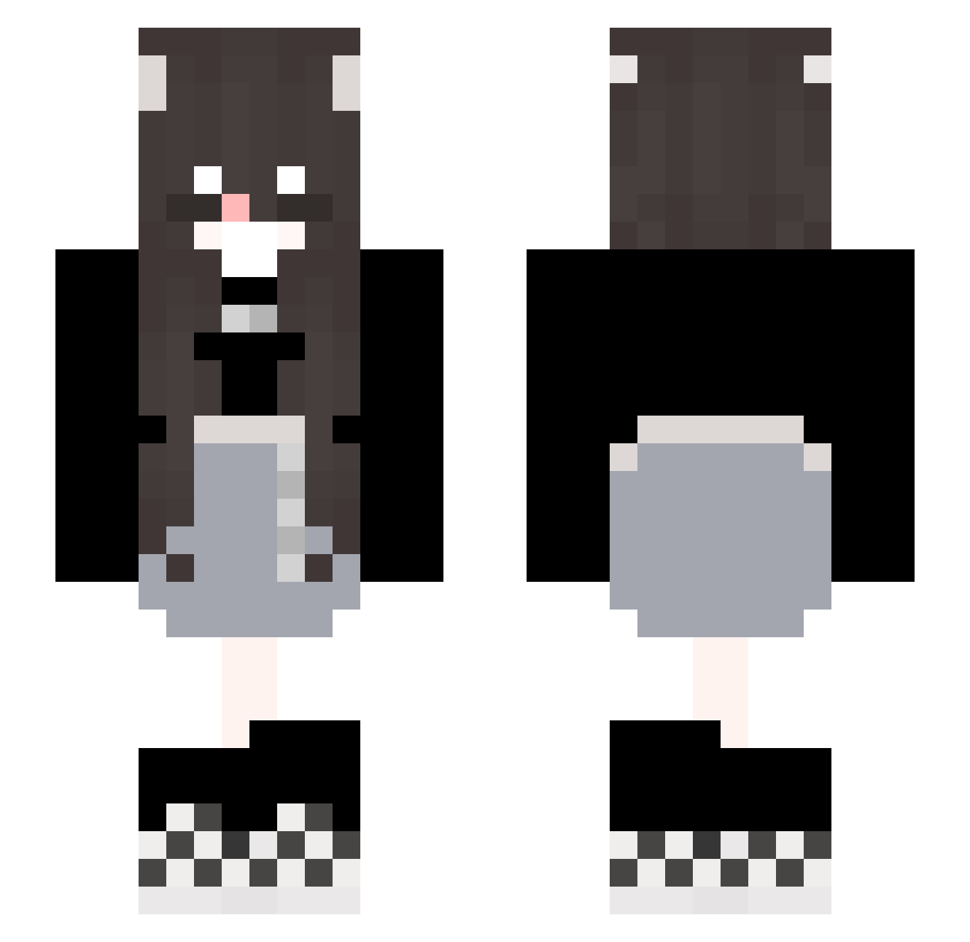 yeman Minecraft skin, front and back view