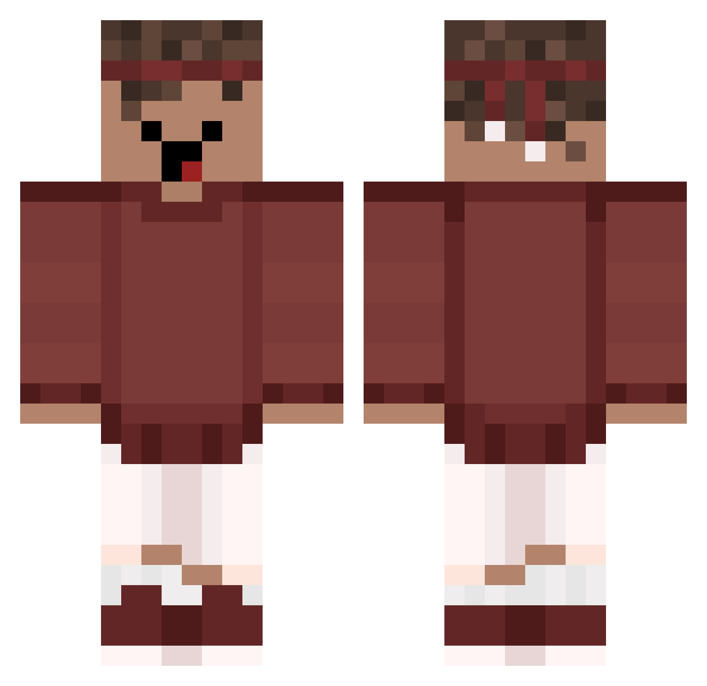 Zaeszz Minecraft skin, front and back view