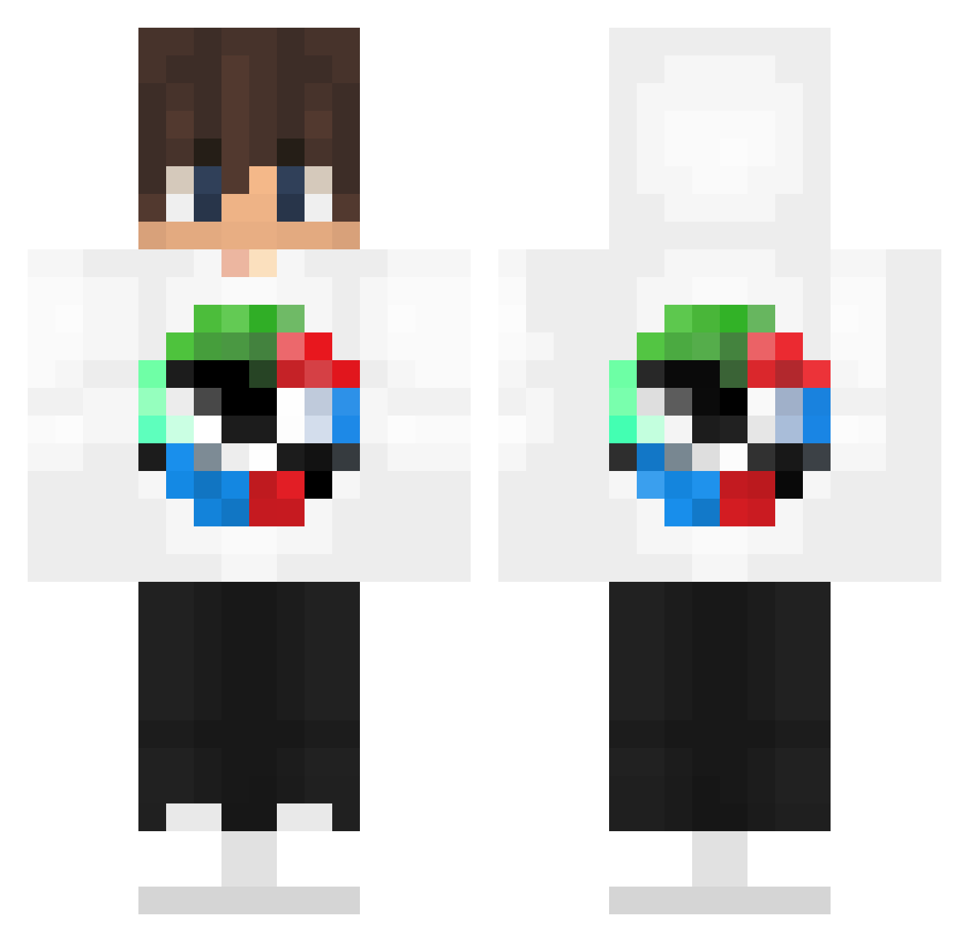Svenski1007 Minecraft skin, front and back view