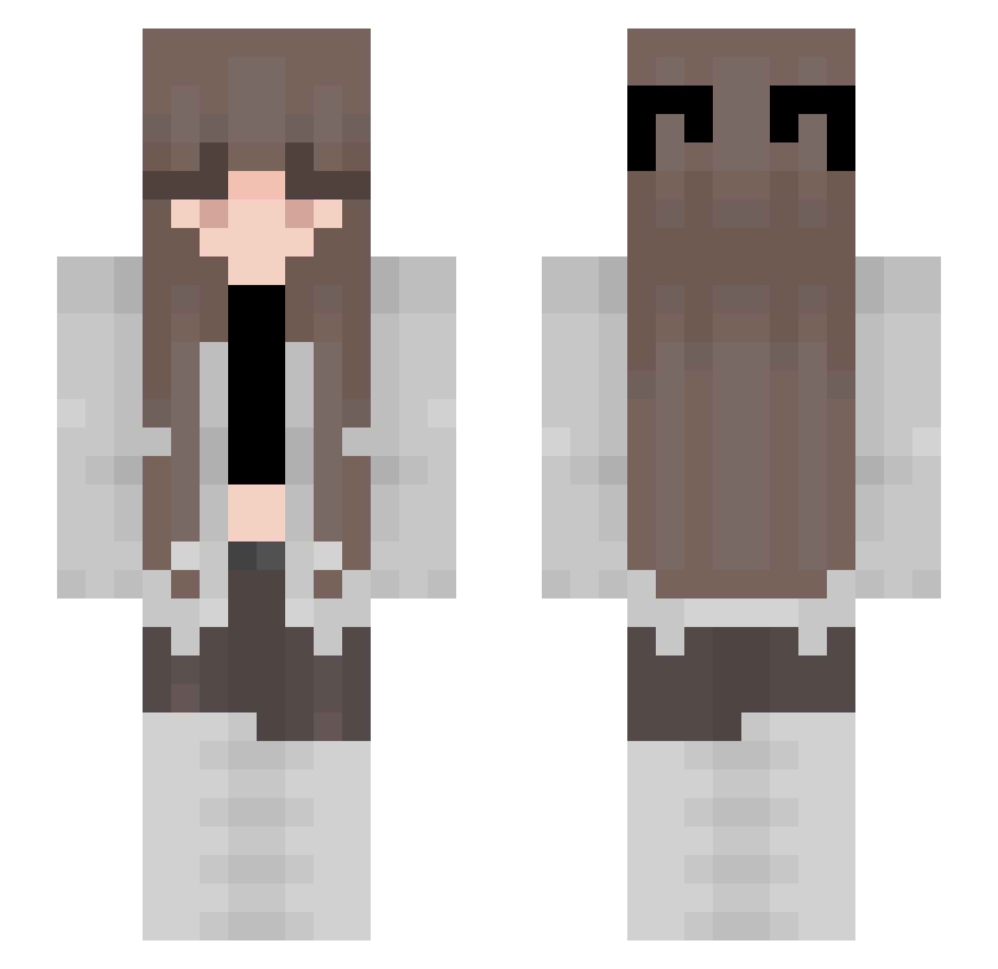 refog Minecraft skin, front and back view
