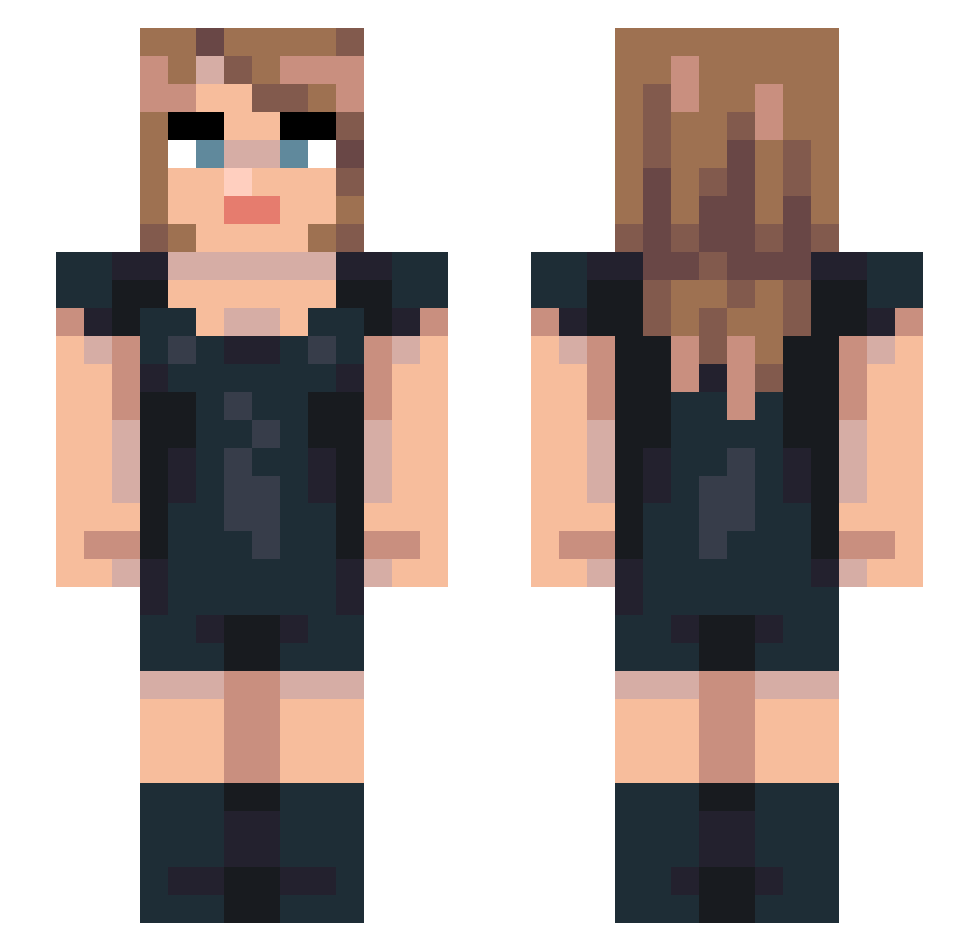 p0ppet_g0of Minecraft skin, front and back view
