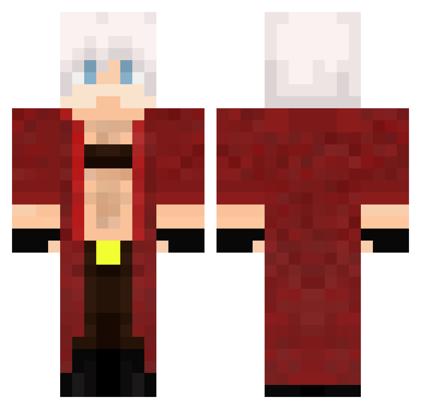 MHQ_O Minecraft skin, front and back view