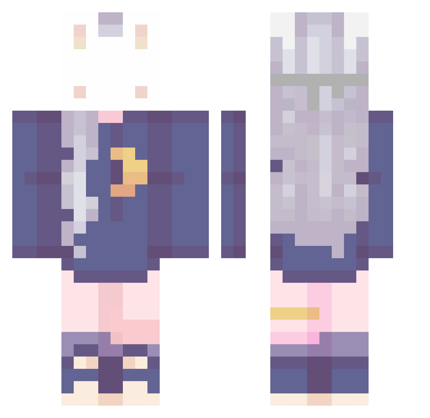 _qubito Minecraft skin, front and back view