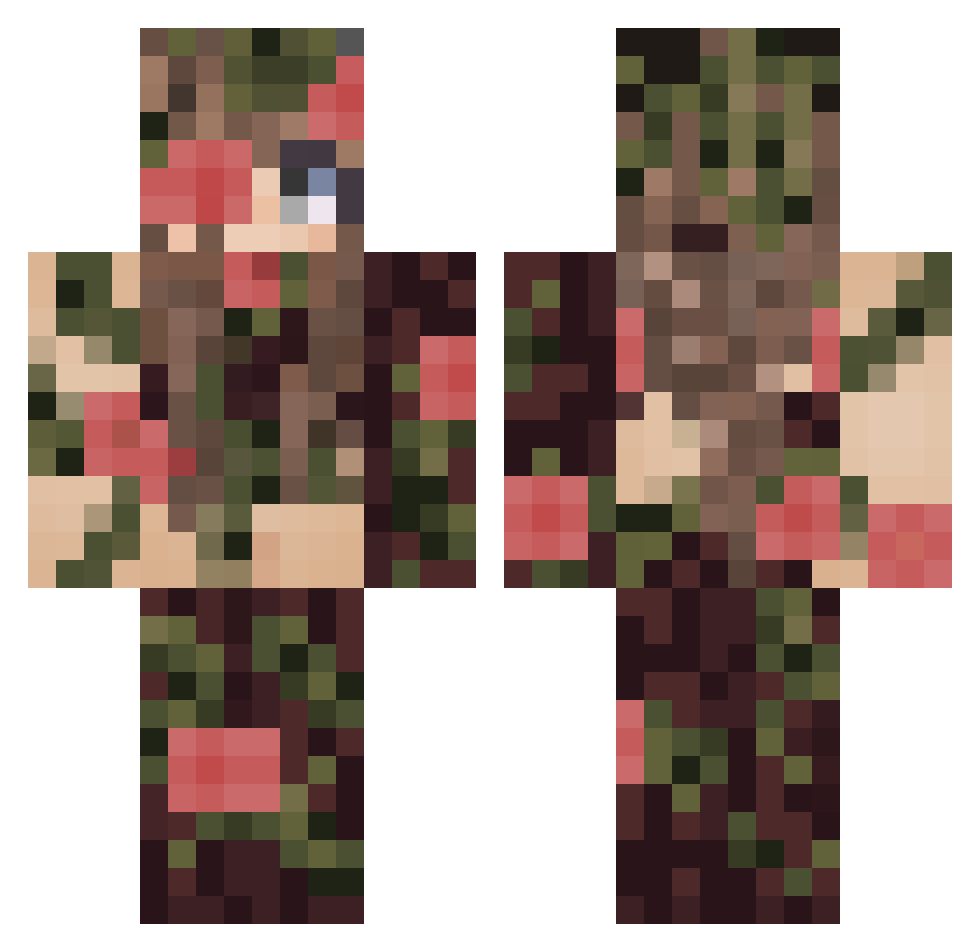 Renny5730 Minecraft skin, front and back view