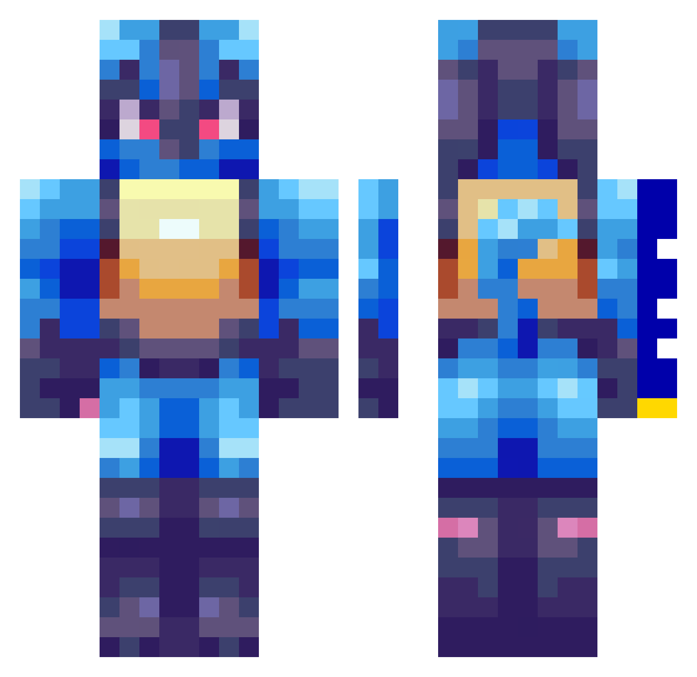 Ferna01 Minecraft skin, front and back view