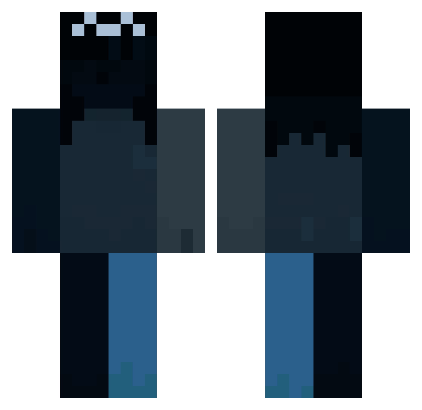 meangills Minecraft skin, front and back view