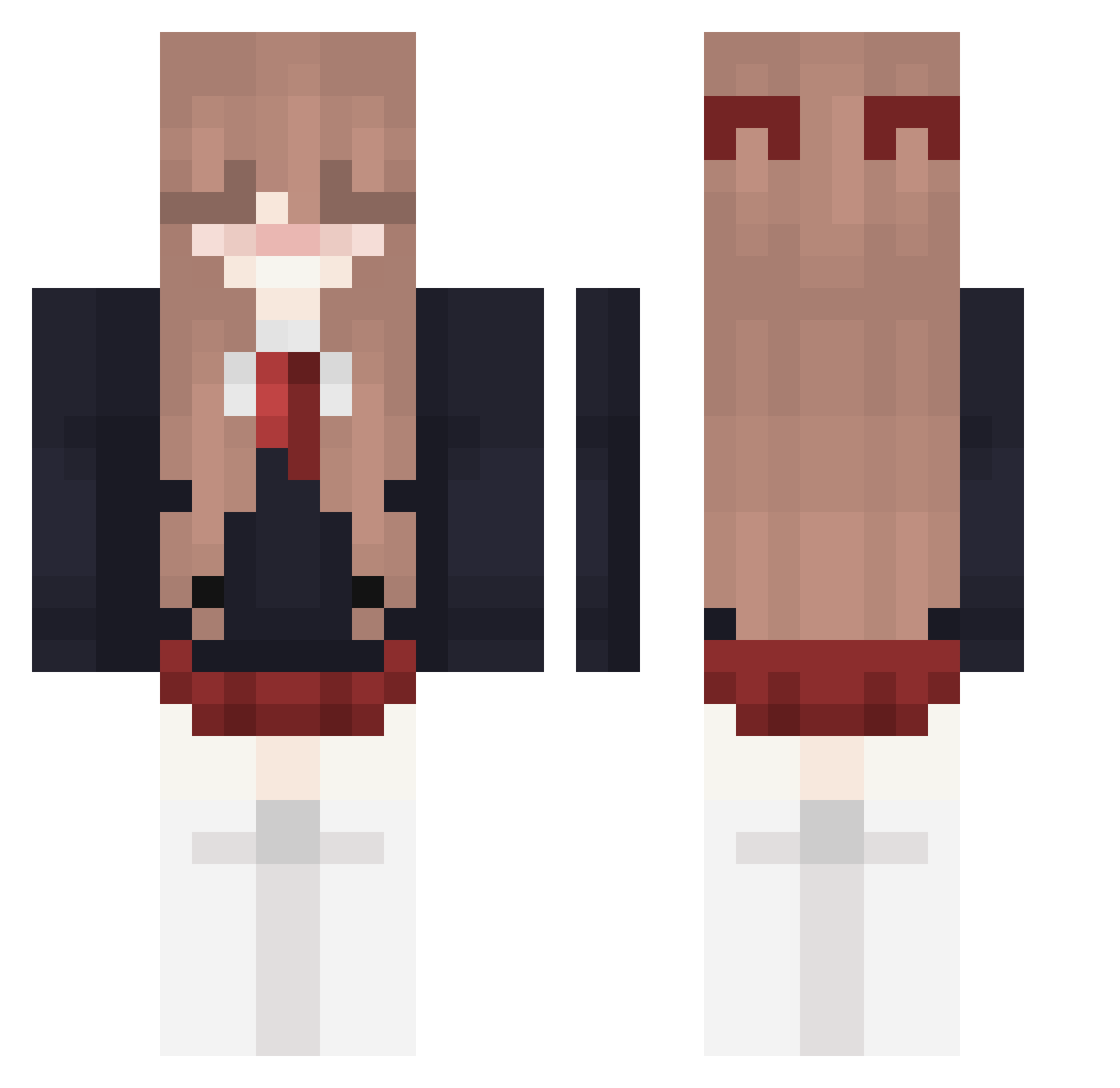 _j3zus Minecraft skin, front and back view