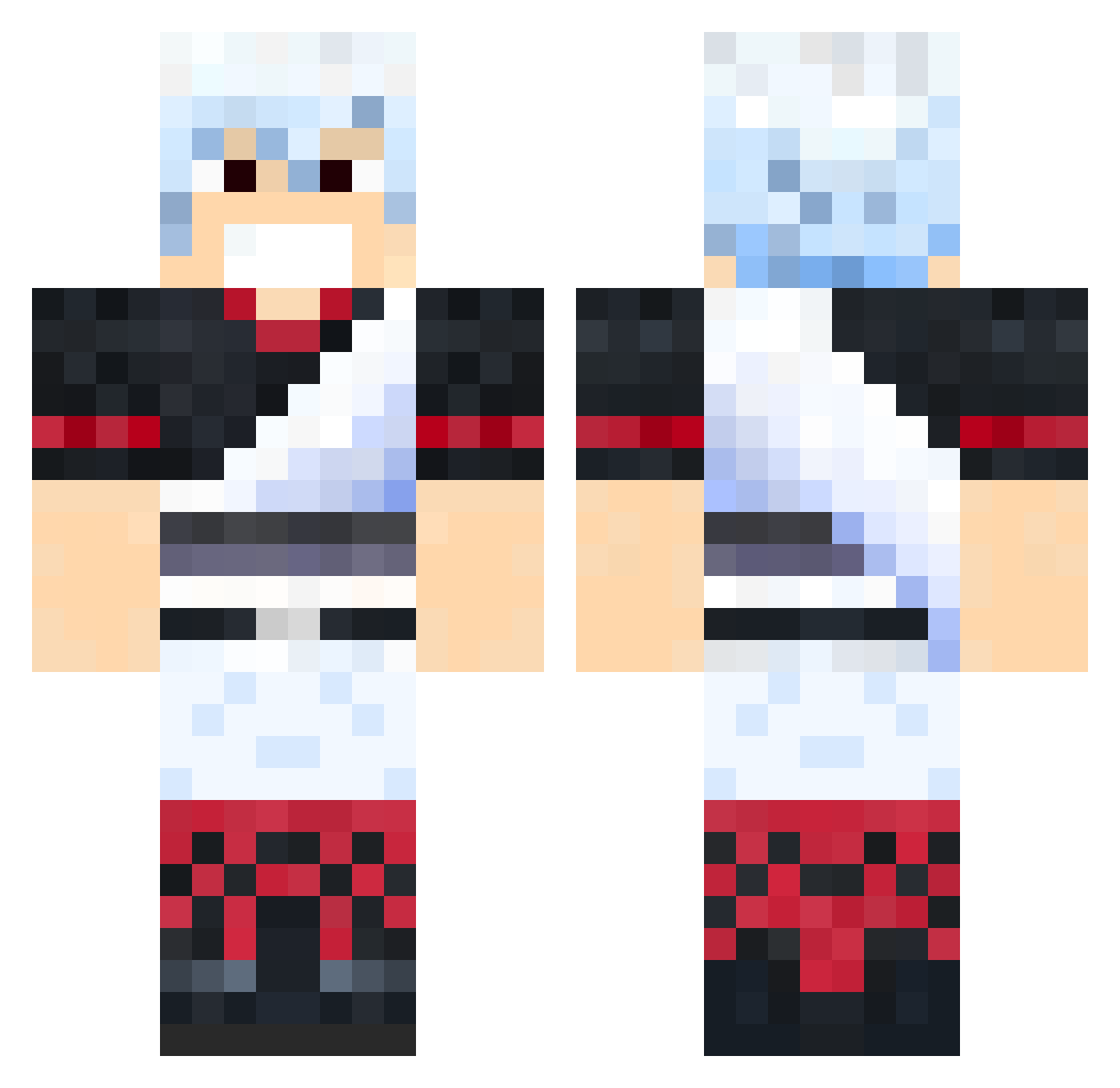 flainasty Minecraft skin, front and back view