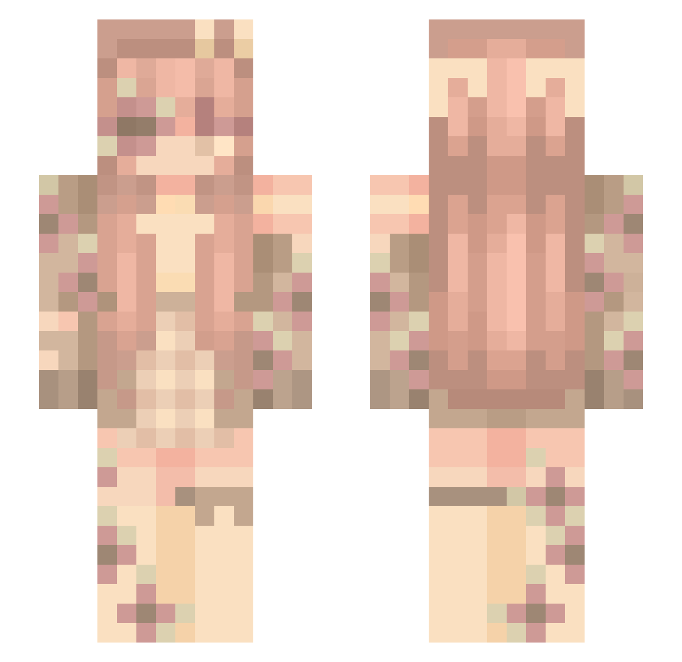 1_Mellie_1 Minecraft skin, front and back view