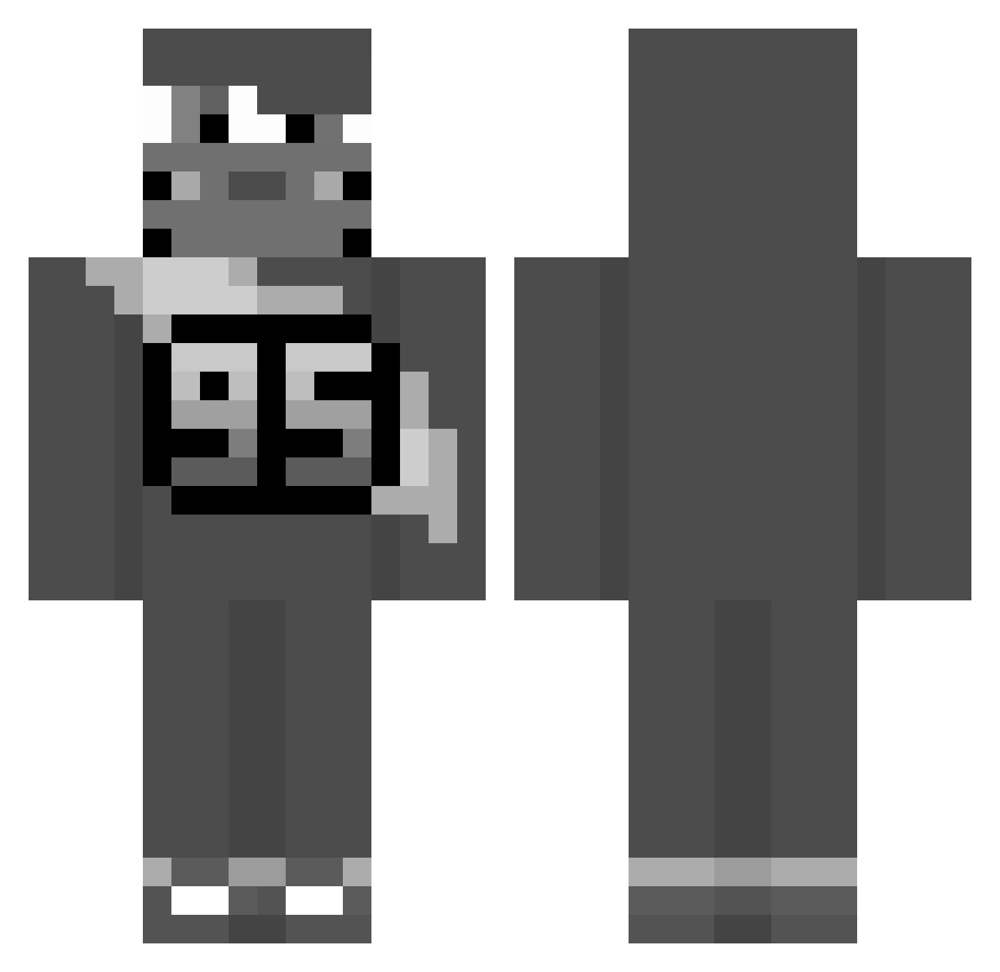 styczeneksiu Minecraft skin, front and back view