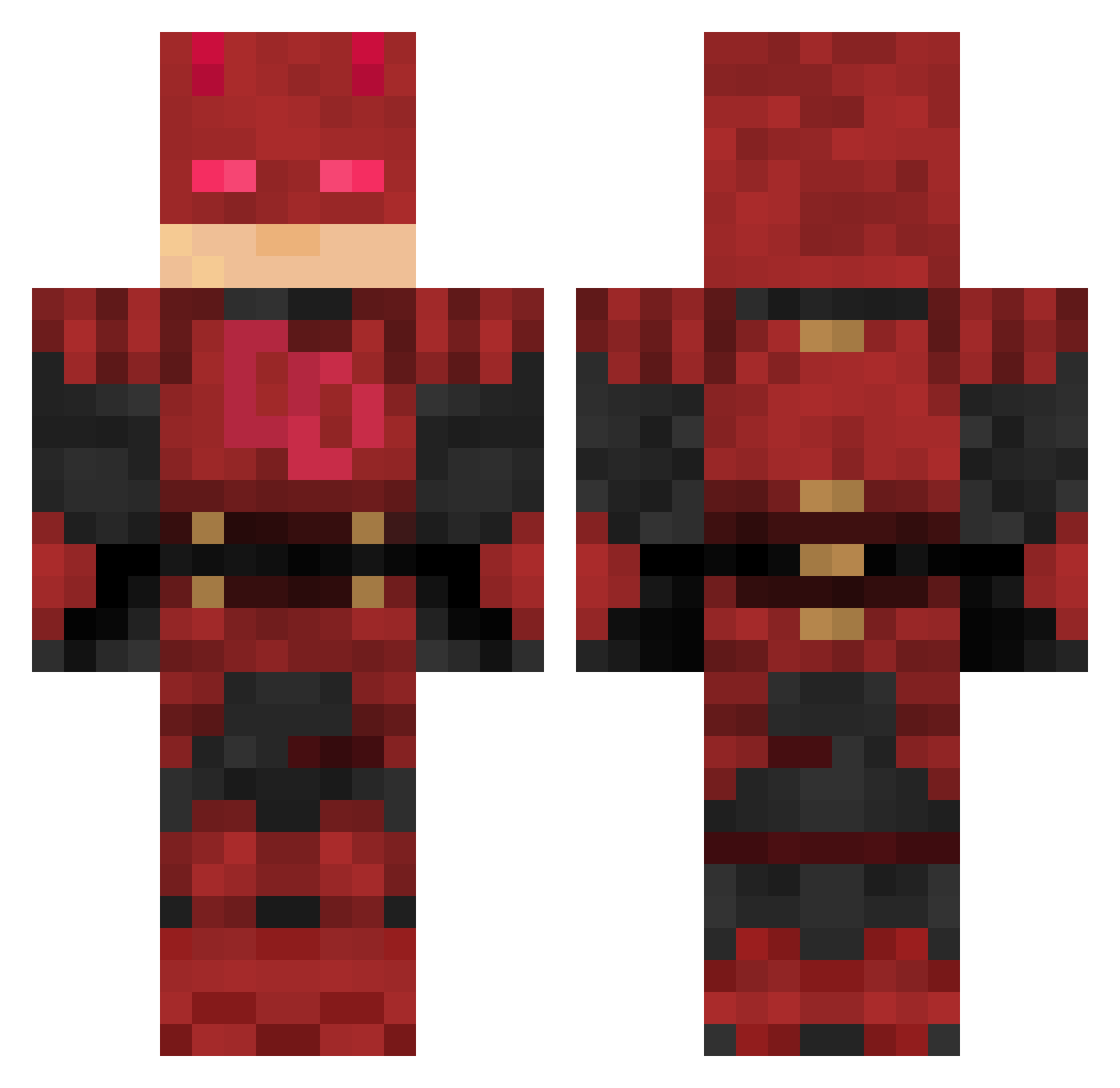Voltage_Knight Minecraft skin, front and back view
