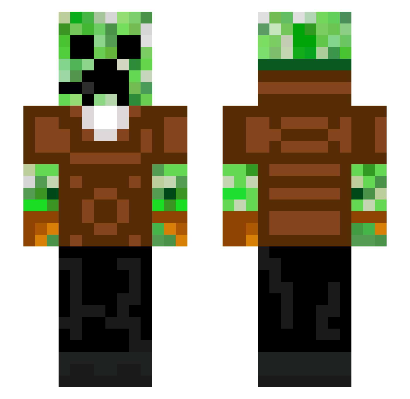 Suzukinn Minecraft skin, front and back view