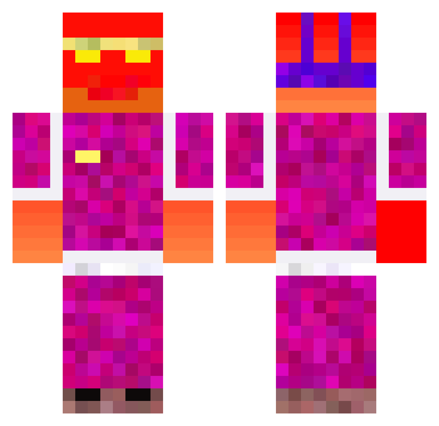 kirushkaolo Minecraft skin, front and back view