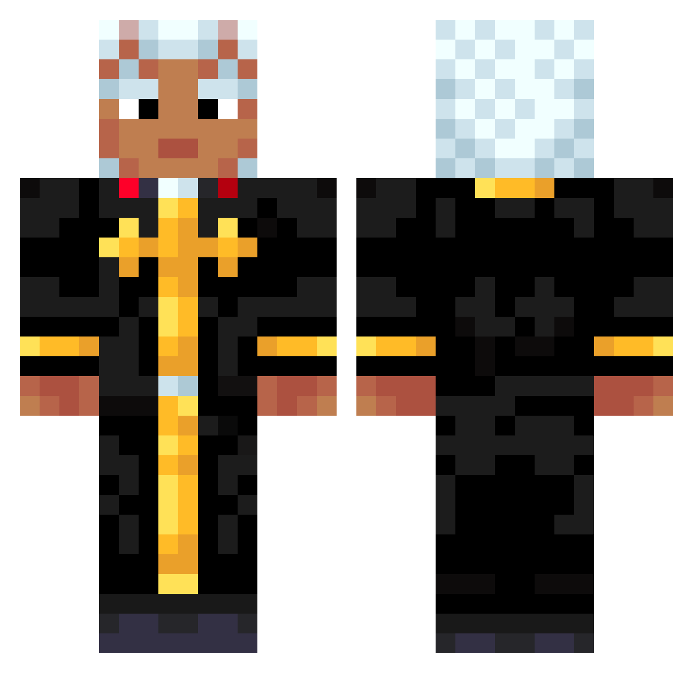 strangeanticharm Minecraft skin, front and back view