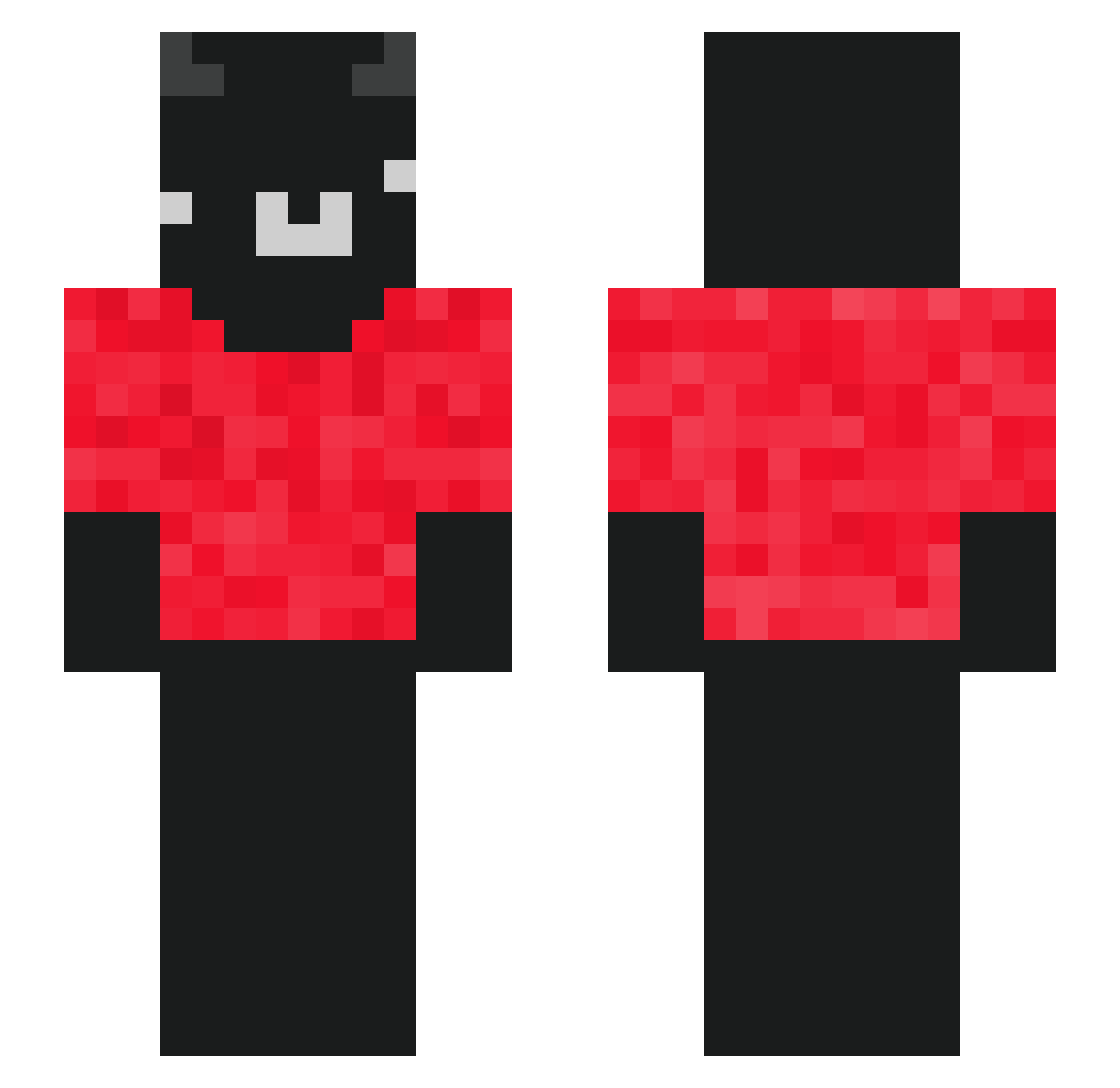 xSelerek Minecraft skin, front and back view
