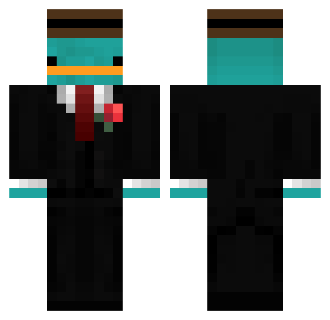 ABSCHIEBEAGENT Minecraft skin, front and back view