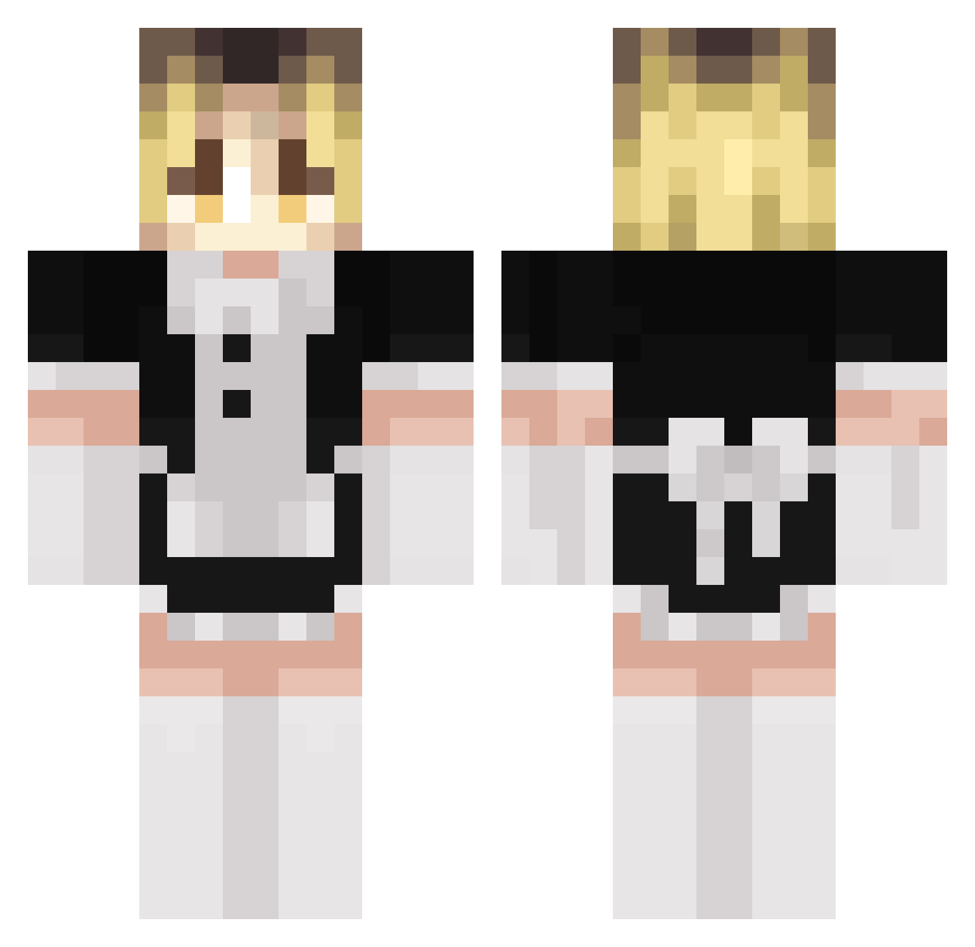 RodFoiler Minecraft skin, front and back view